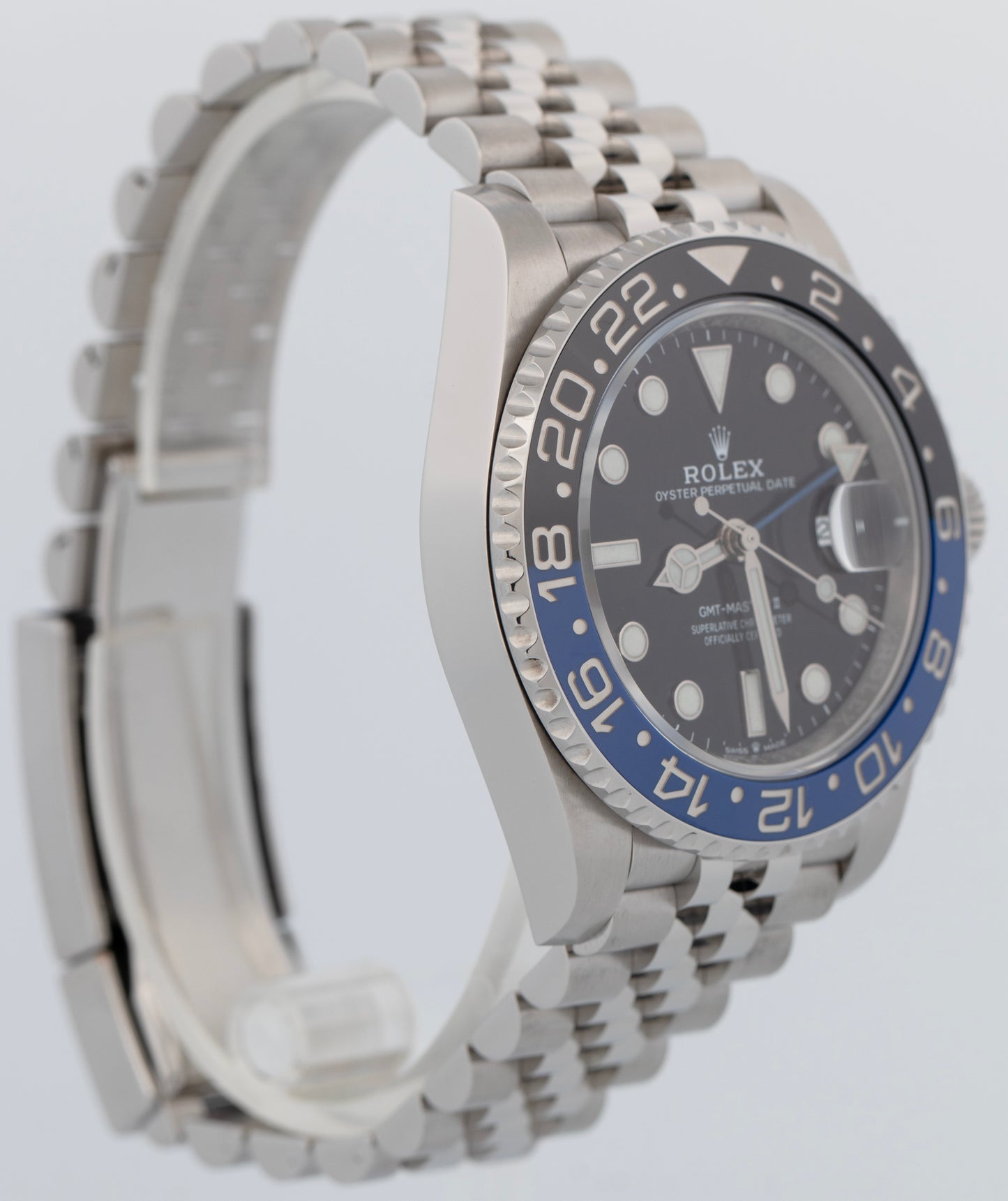 MINT NEW PAPERS Rolex GMT-Master II BATMAN Blue Jubilee 40mm 126710 BLNR BOX