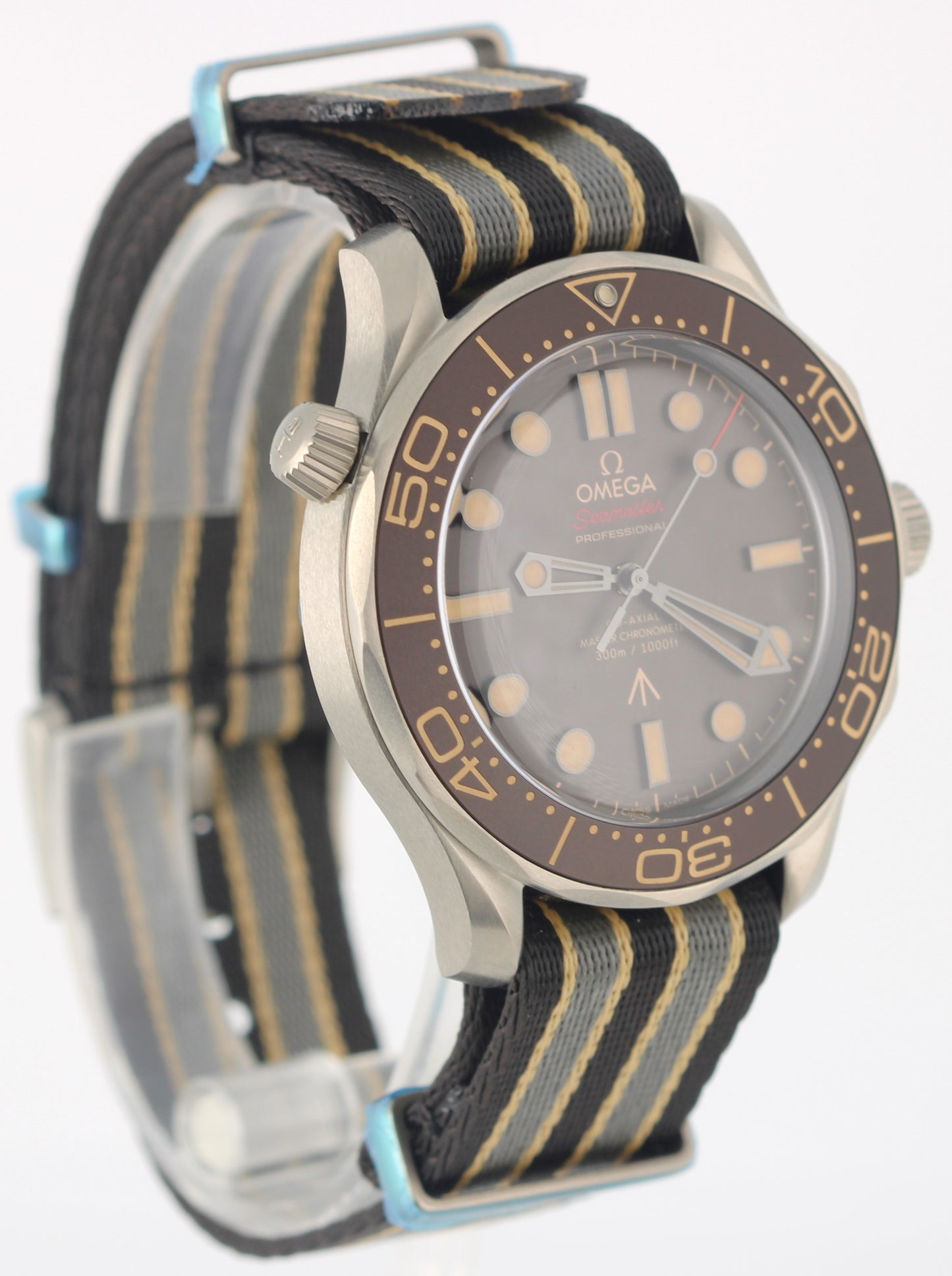 NEW 2023 PAPERS STICKERED Omega Seamaster 007 Titanium Brown 21092422001001 BOX