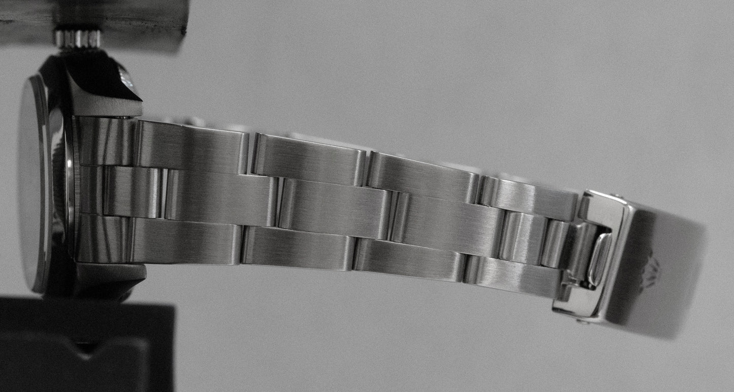 Rolex Oyster Perpetual 24mm Black Stainless Steel Oyster NO-HOLES Watch 76080