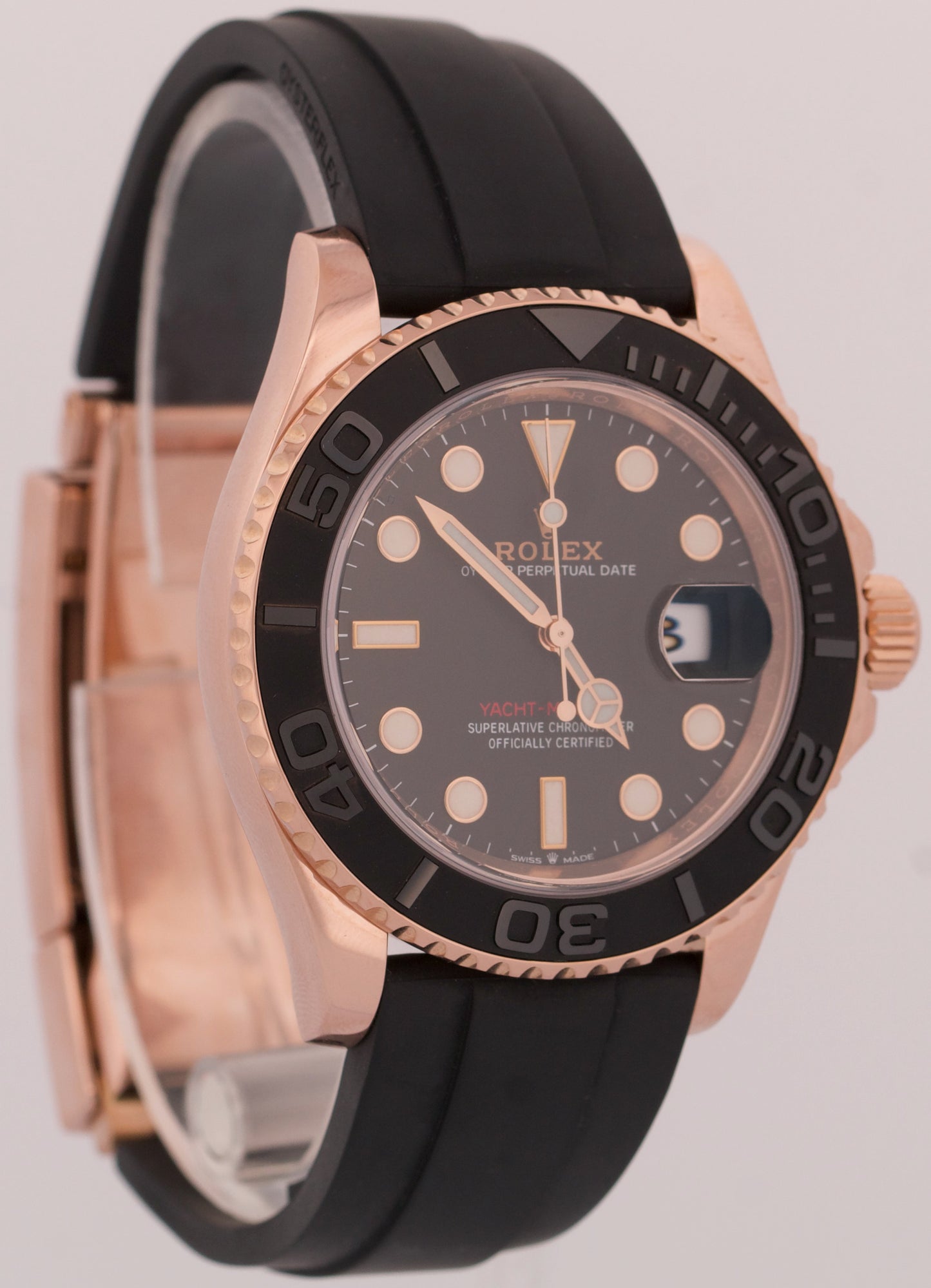 MINT 2020 PAPERS Rolex Yacht-Master 18K Everose Gold Oysterflex 40mm 126655 BOX