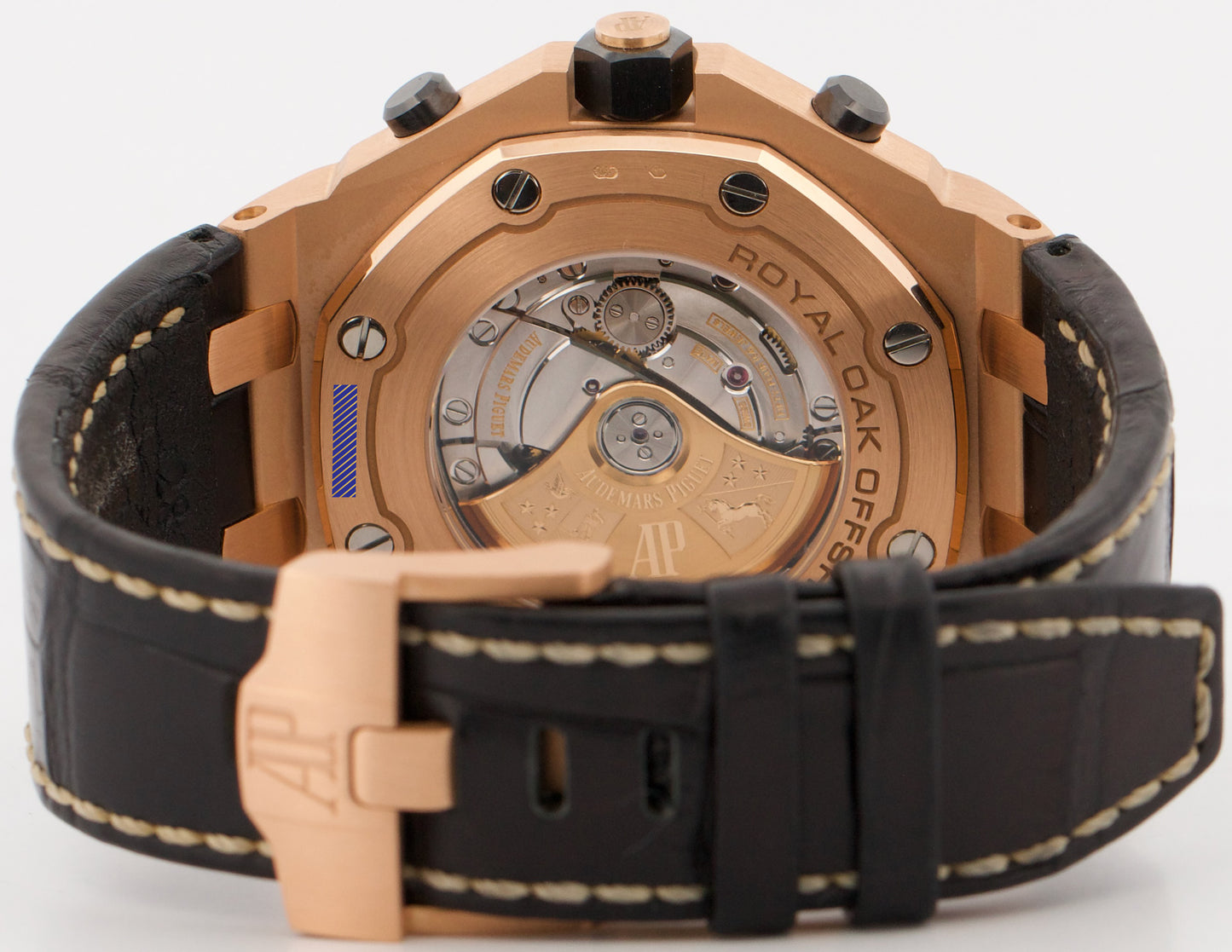 PAPERS Audemars Piguet Royal Oak Offshore BLACK 18K Rose Gold 42mm 26470OR BOX