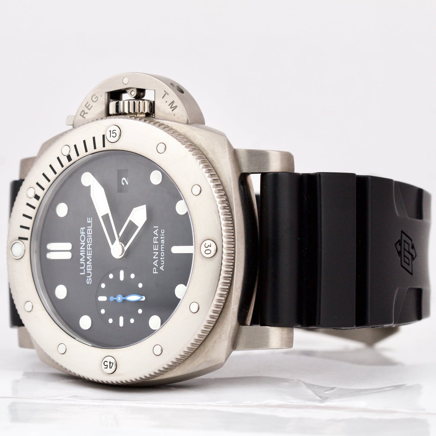 2021 PAPERS Panerai Luminor Submersible 1950 Titanium Rubber 47mm PAM01305 B+P