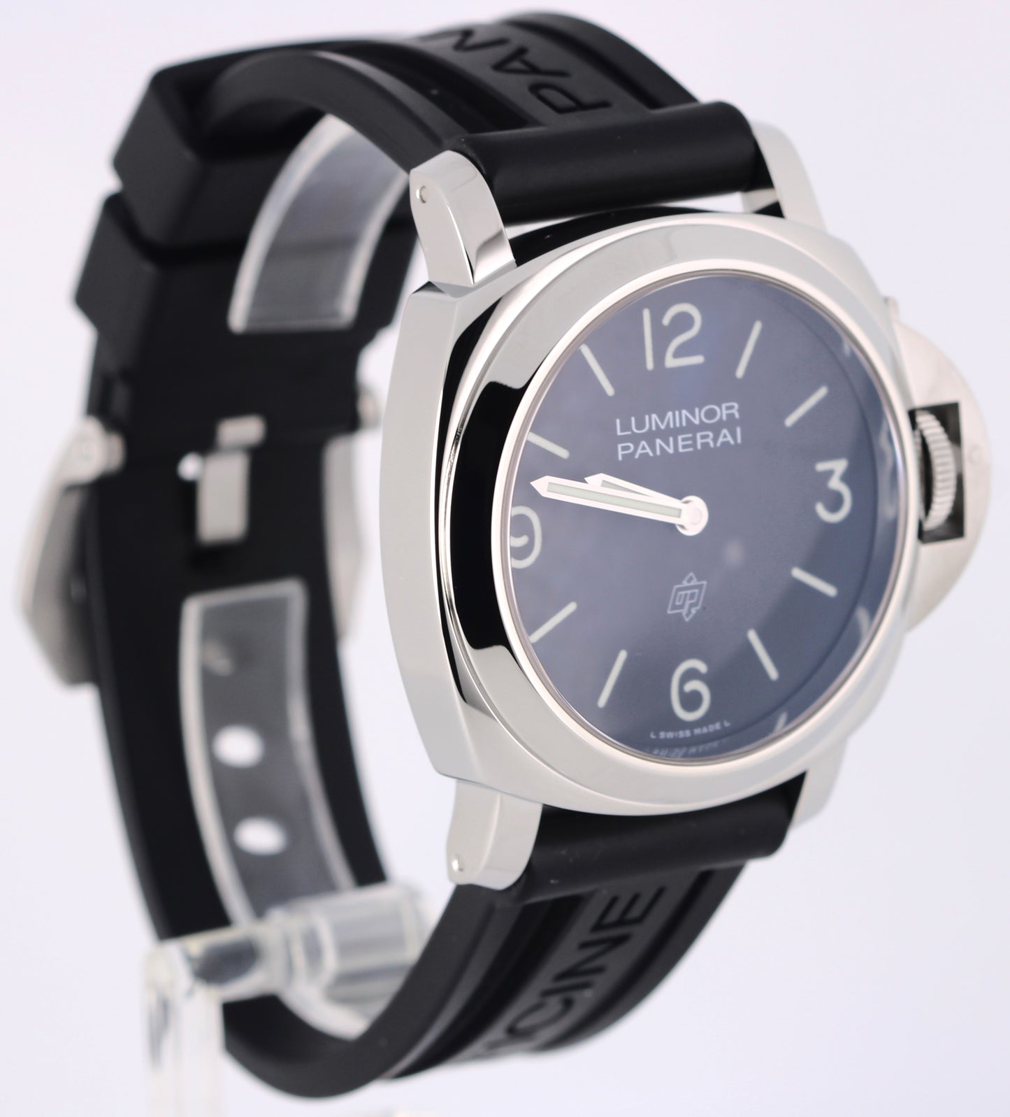 2023 PAPERS Panerai Luminor Stainless Steel Black 44mm PAM01086 Rubber Watch BOX