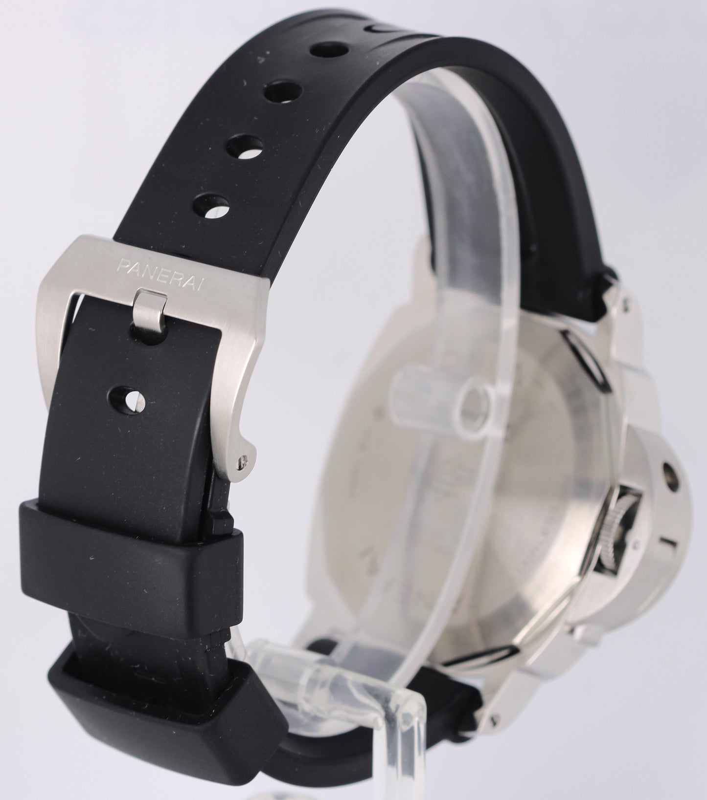 2023 PAPERS Panerai Luminor Stainless Steel Black 44mm PAM01086 Rubber Watch BOX