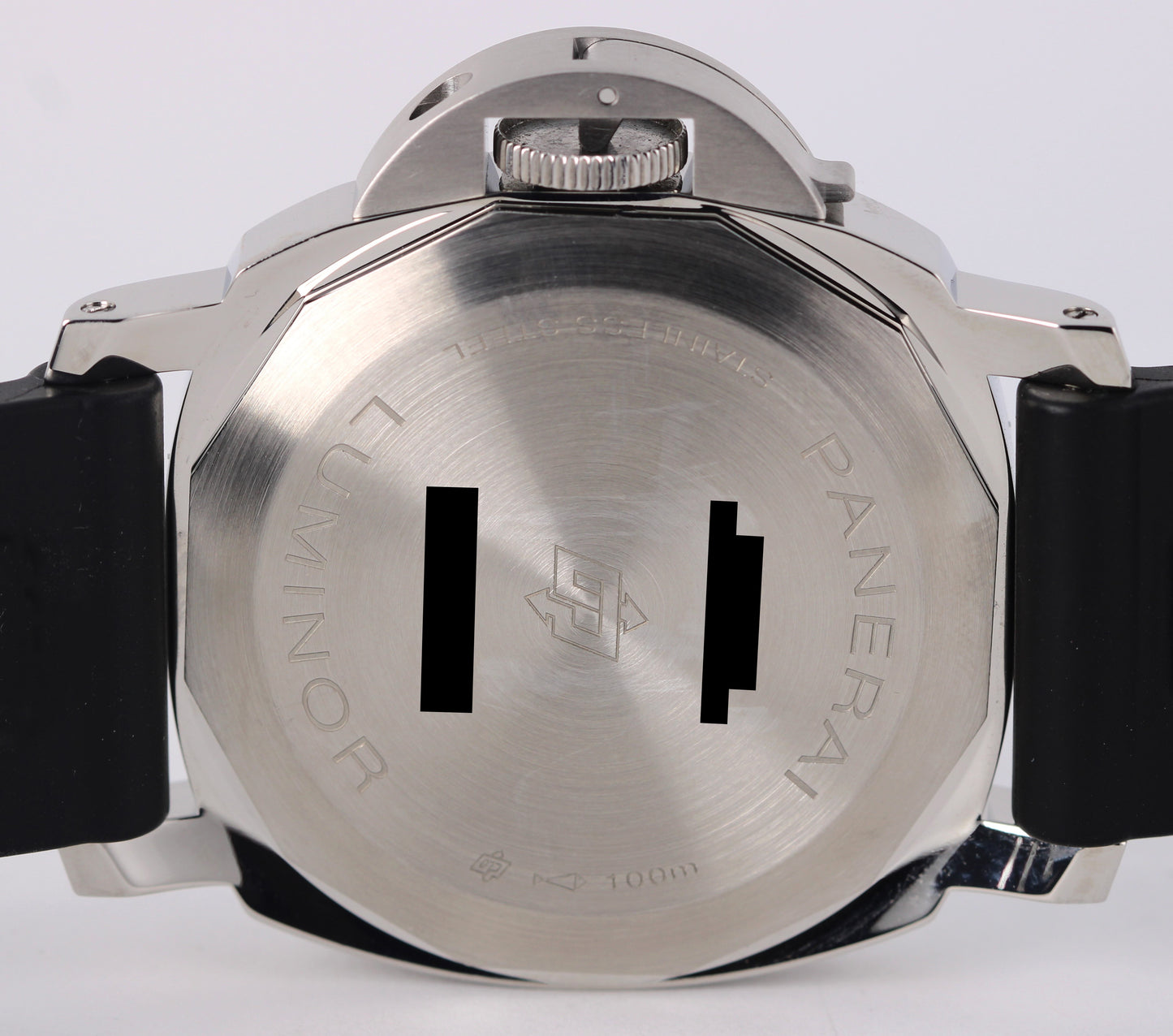 2023 PAPERS Panerai Luminor Stainless Steel Black 44mm PAM01086 Rubber Watch BOX