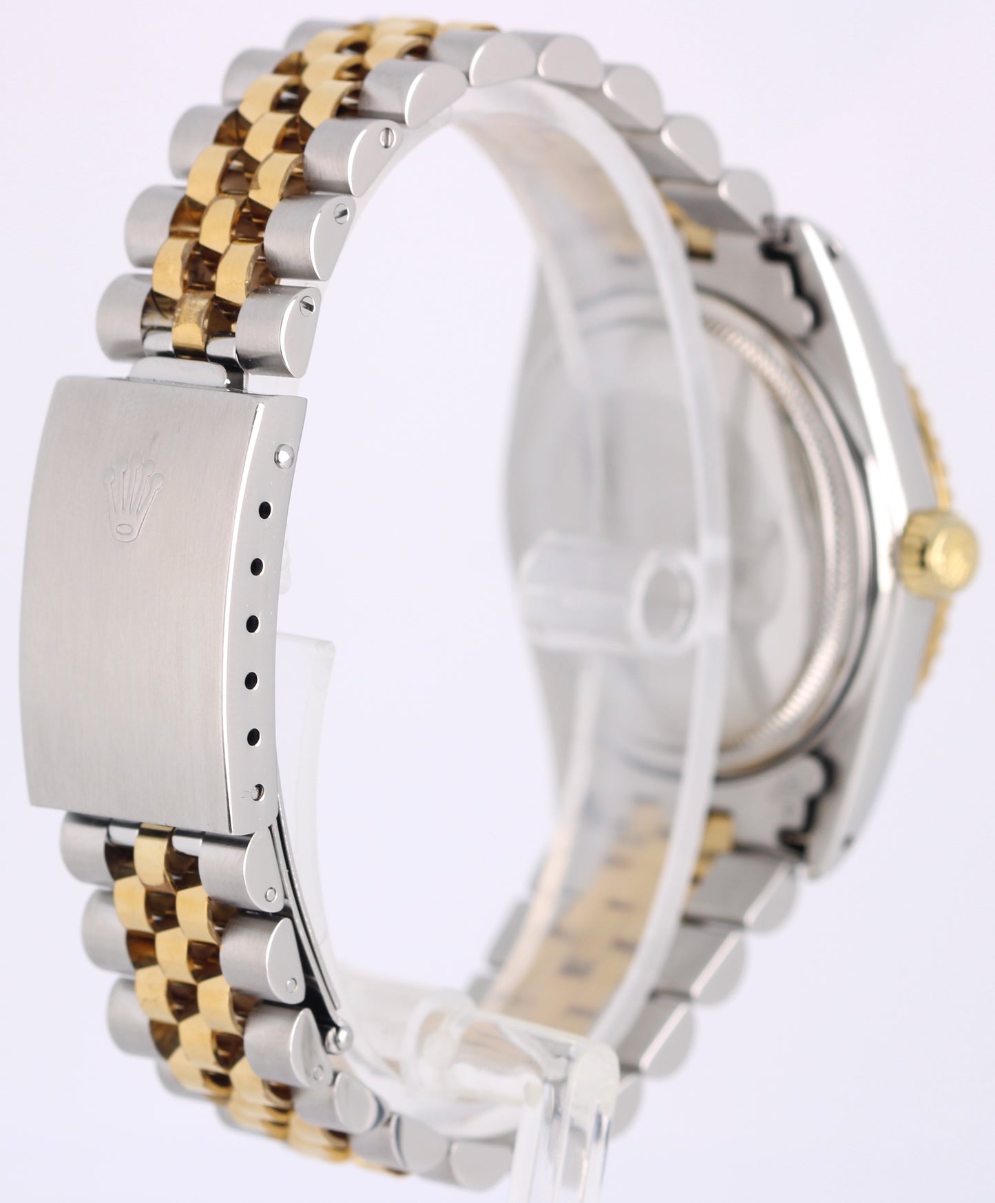 VINTAGE Rolex DateJust Two-Tone 18k Gold Champagne DIAMOND 36mm 16013 Watch