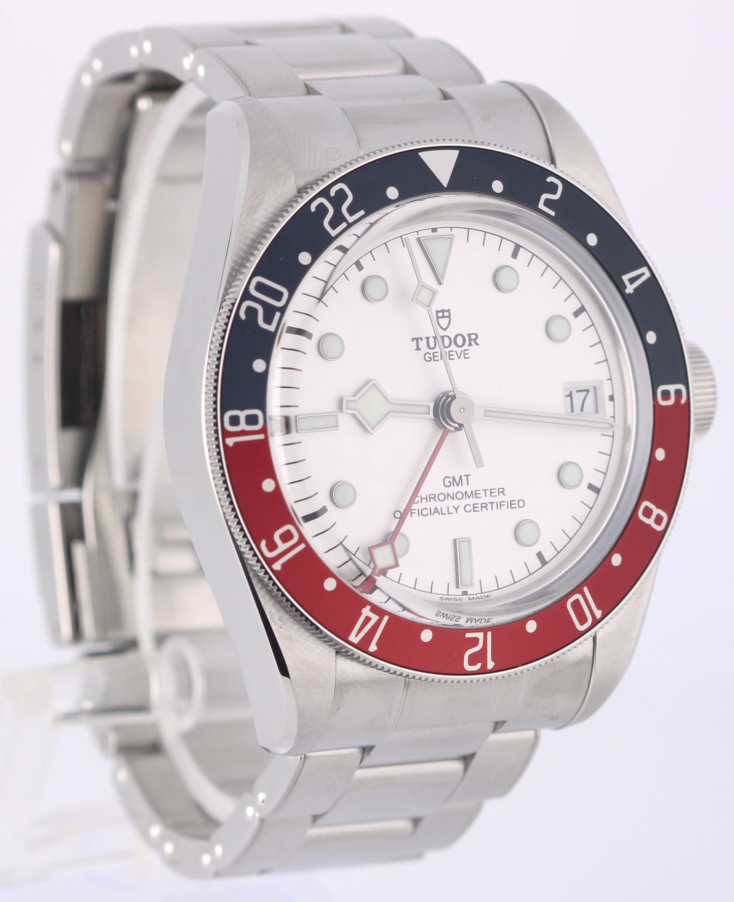 2023 PAPERS Tudor Black Bay GMT Pepsi Steel Opaline 41mm 79830RB Watch BOX