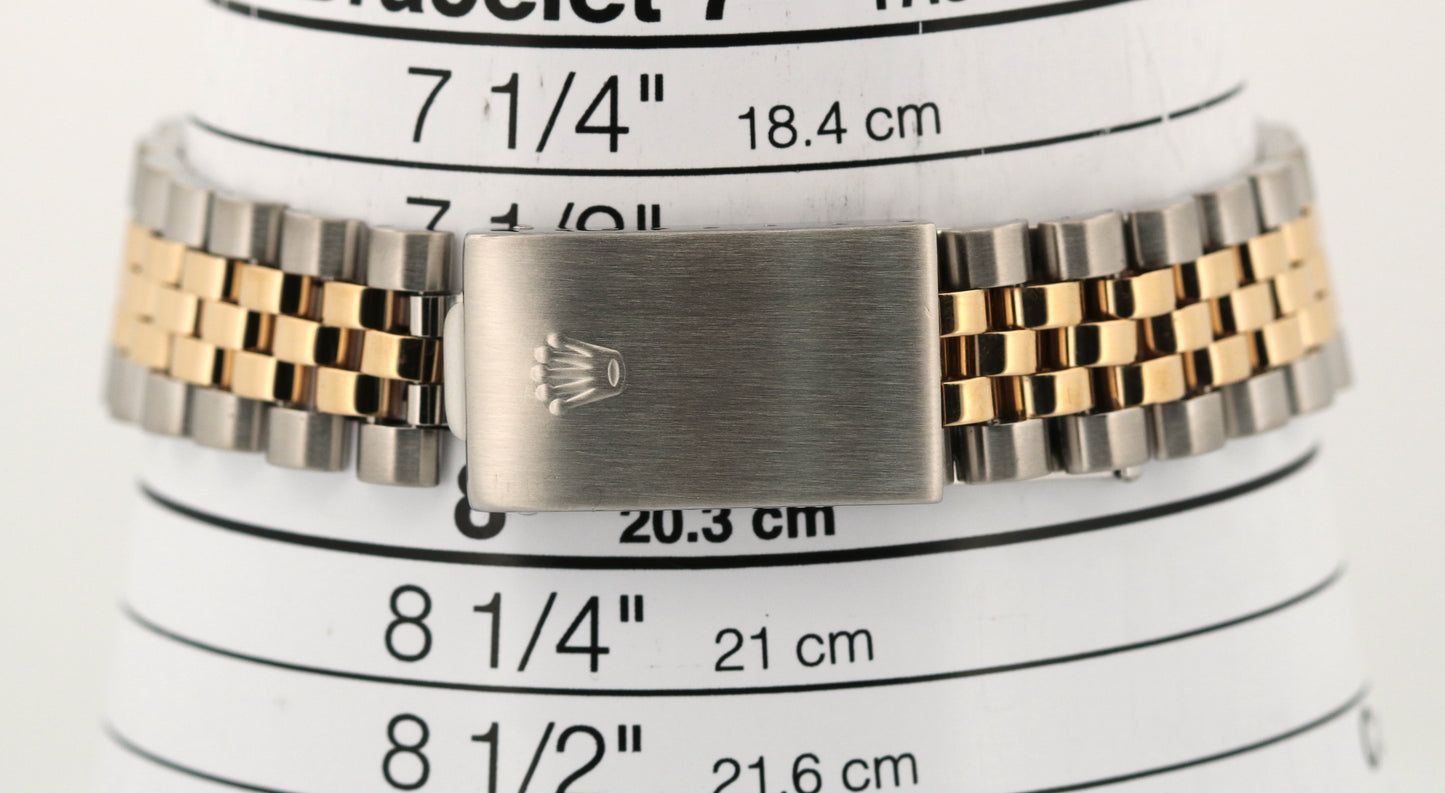Rolex DateJust Turn-O-Graph BLACK PYRAMID ROMAN Thunderbird 36mm 18K Gold 16263