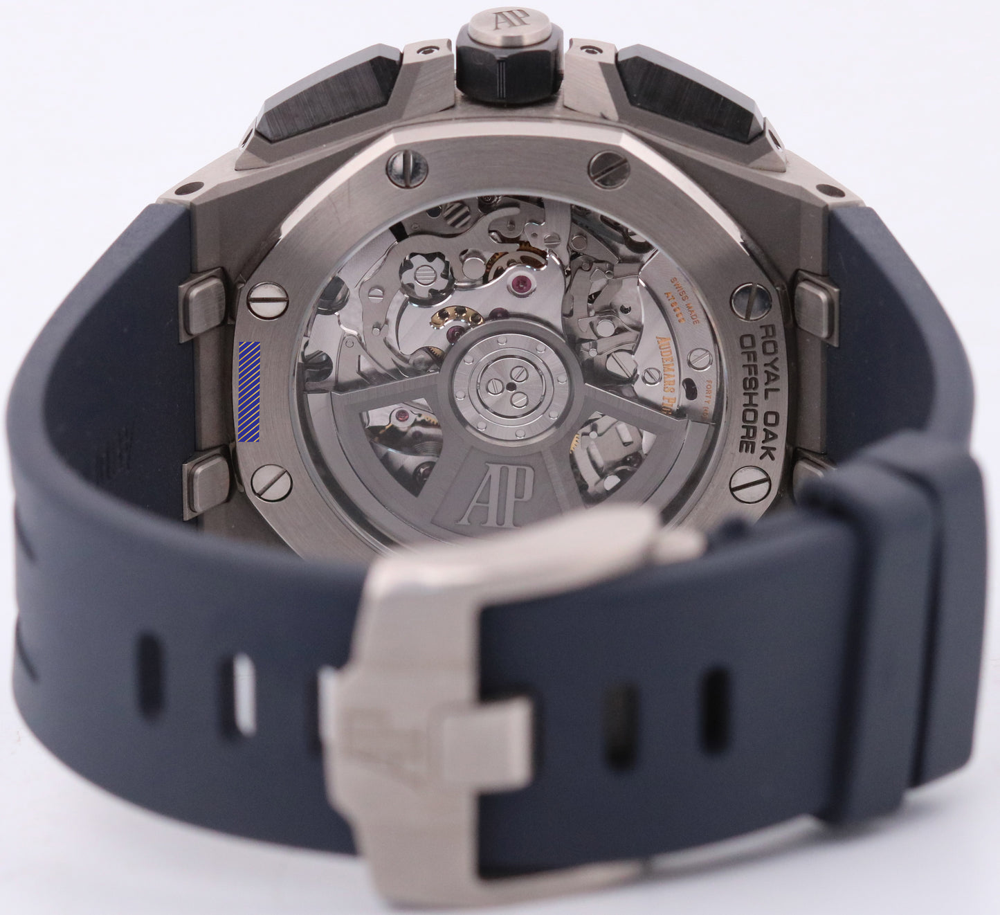 PAPERS Audemars Piguet Royal Oak Offshore BLUE Titanium Rubber 43mm 26420TI BOX