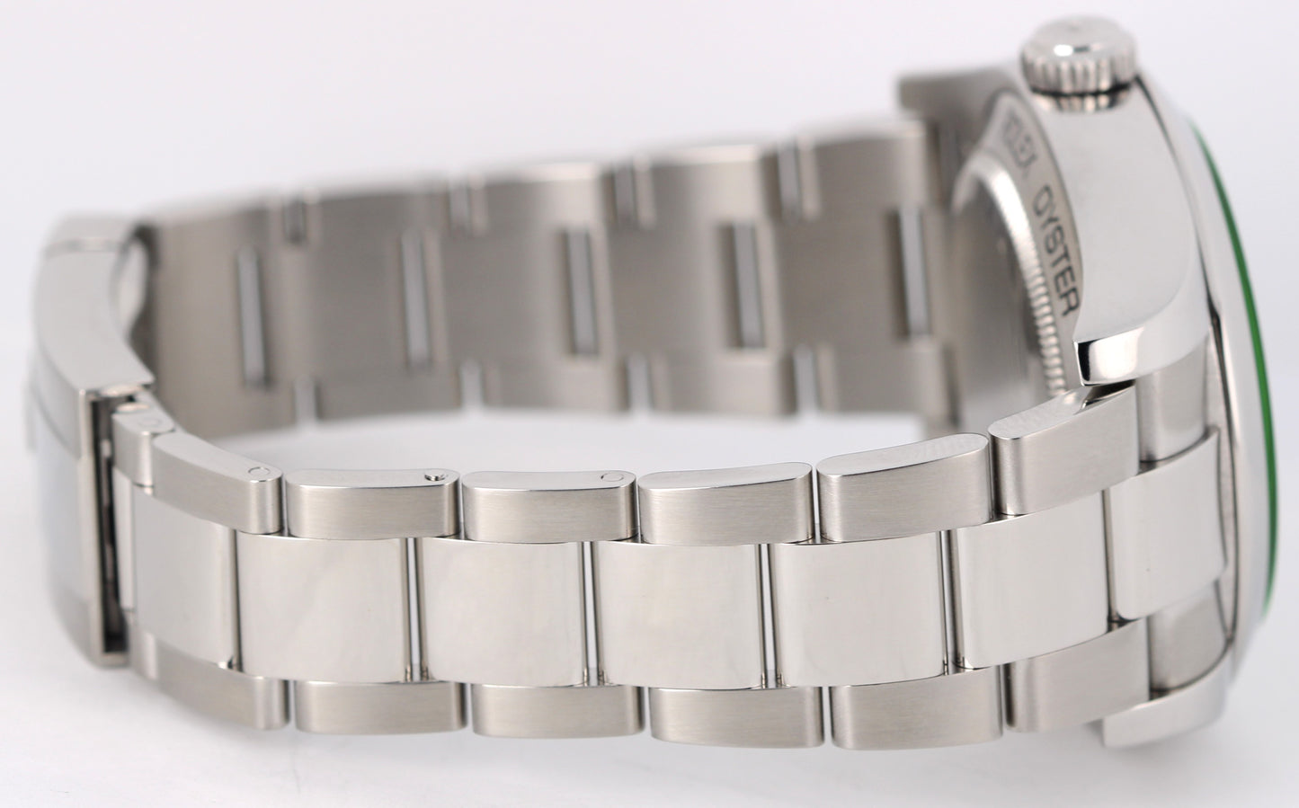 Rolex Milgauss Stainless Steel Black Green Crystal 40mm 116400 Oyster Watch