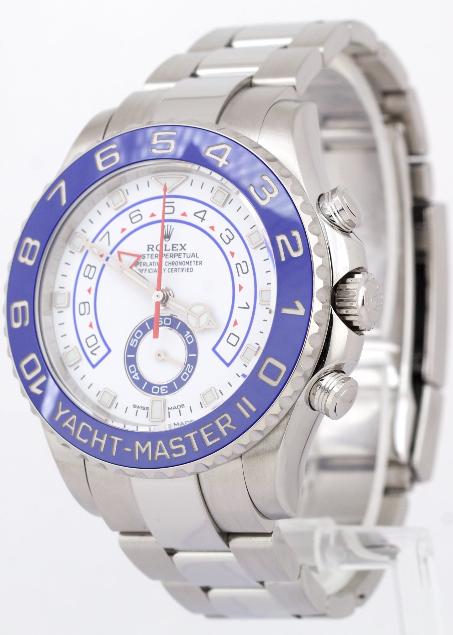 MINT Rolex Yacht-Master II 44mm NEW HANDS Blue Ceramic Regatta 116680 Watch