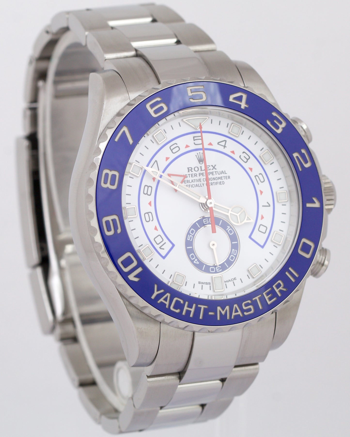 MINT Rolex Yacht-Master II 44mm NEW HANDS Blue Ceramic Regatta 116680 Watch