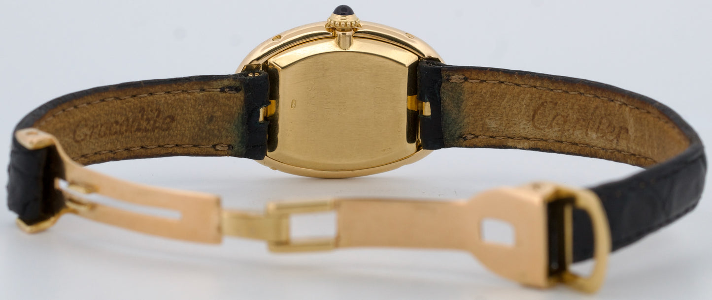 2026 SERVICE Cartier Baignoire 18K Yellow Gold 22mm White Roman Quartz 78094