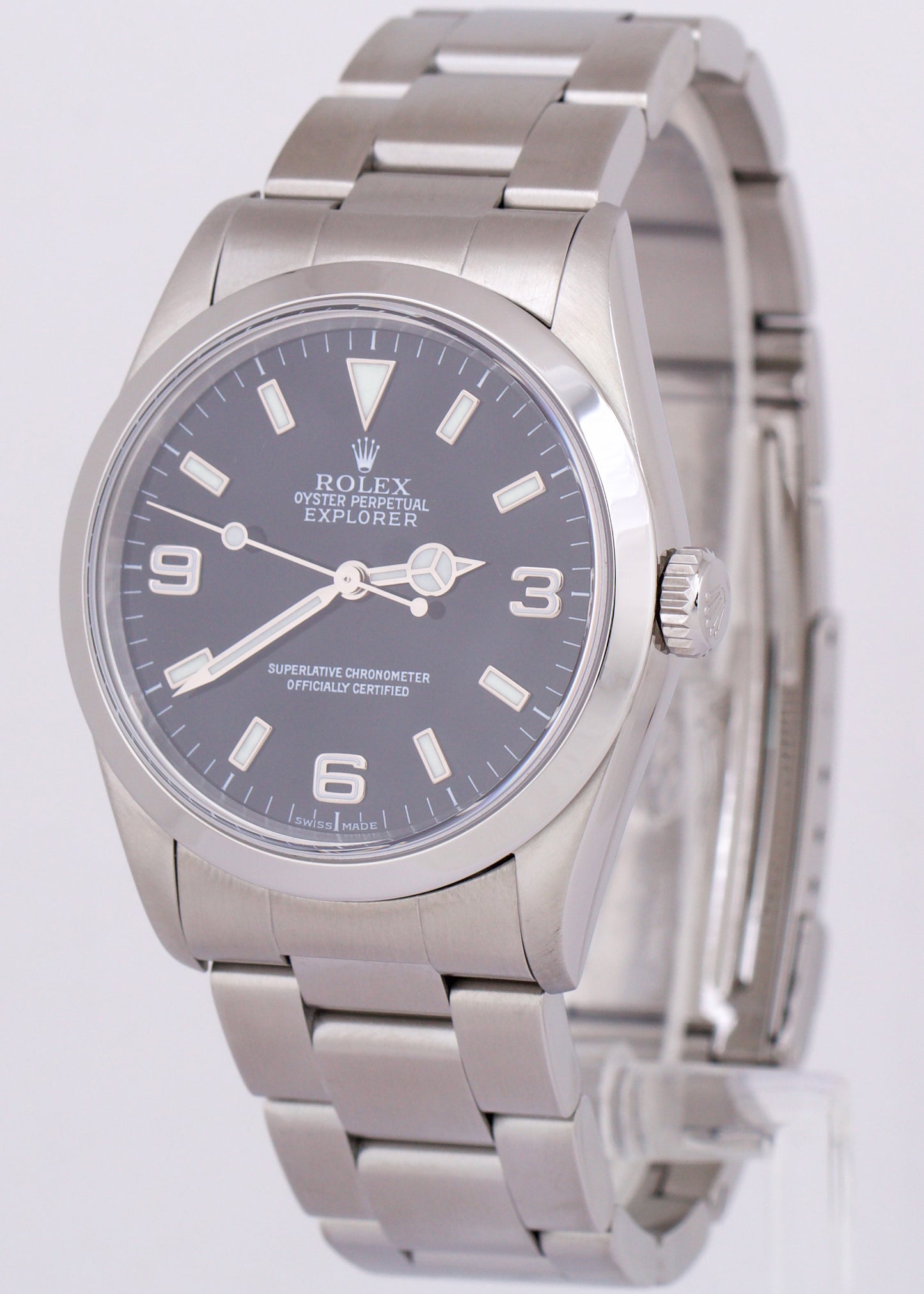 MINT Rolex Explorer I 36mm 14270 Stainless Steel Oyster 3-6-9 Automatic Watch