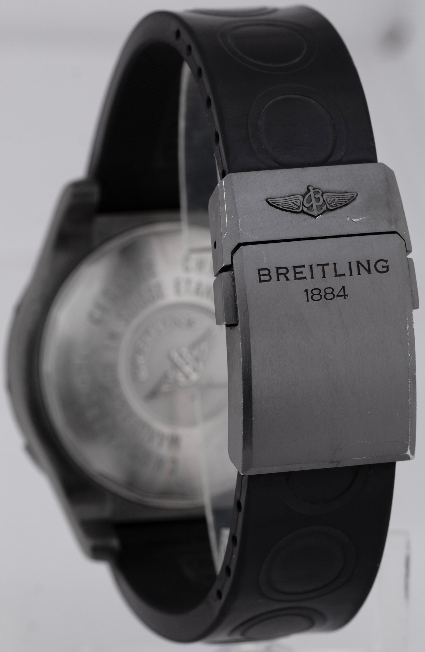 Breitling Avenger Skyland Black Red Blacksteel Automatic 44mm Watch M13380 BOX