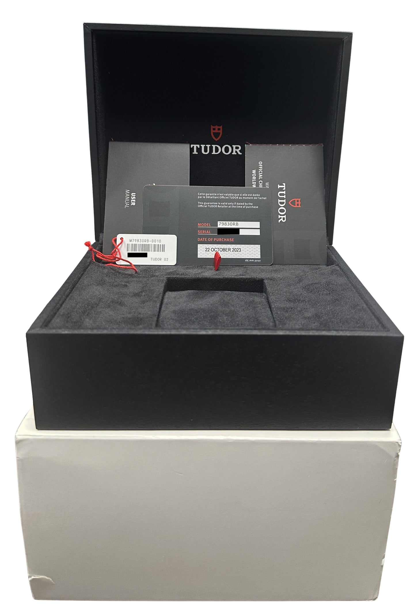 2023 PAPERS Tudor Black Bay GMT Pepsi Steel Opaline 41mm 79830RB Watch BOX