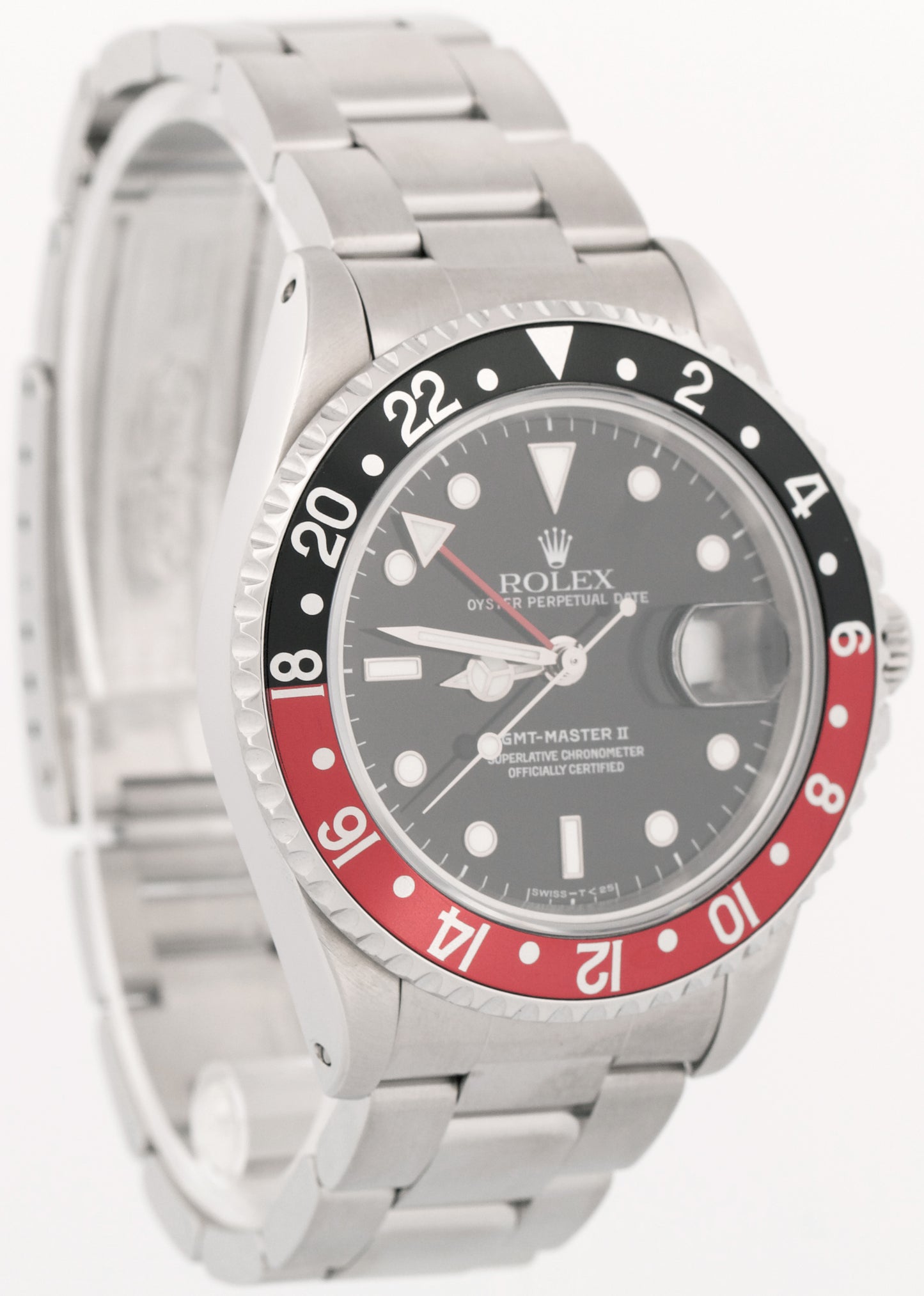 MINT PAPERS Rolex GMT-Master II COKE Red Black Stainless Steel 40mm 16710 BOX