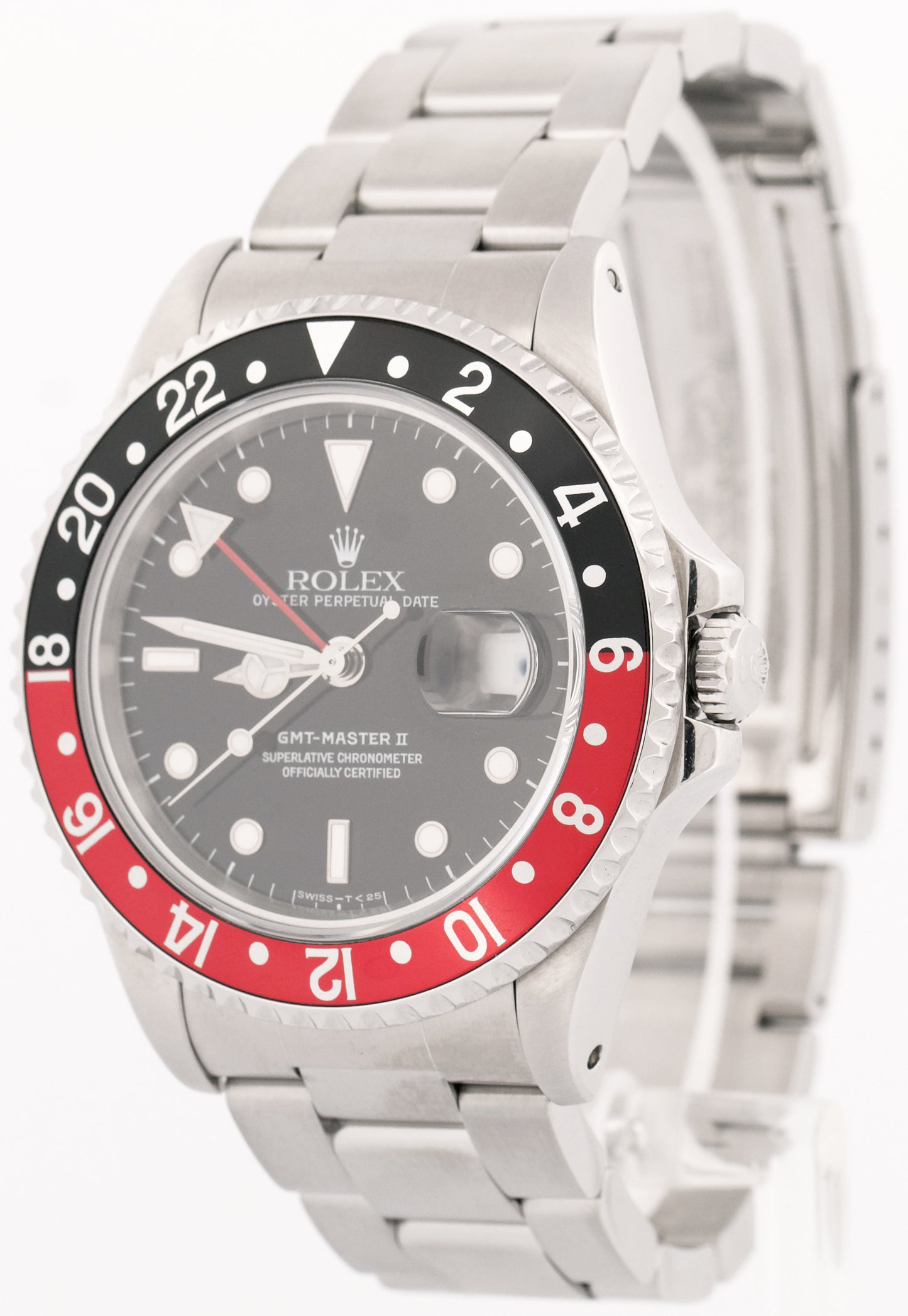 MINT PAPERS Rolex GMT-Master II COKE Red Black Stainless Steel 40mm 16710 BOX
