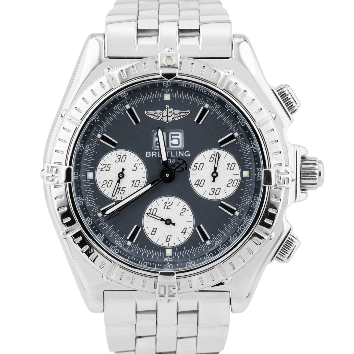 Breitling Crosswind Special 44mm Stainless Steel Blue Automatic Watch A44355