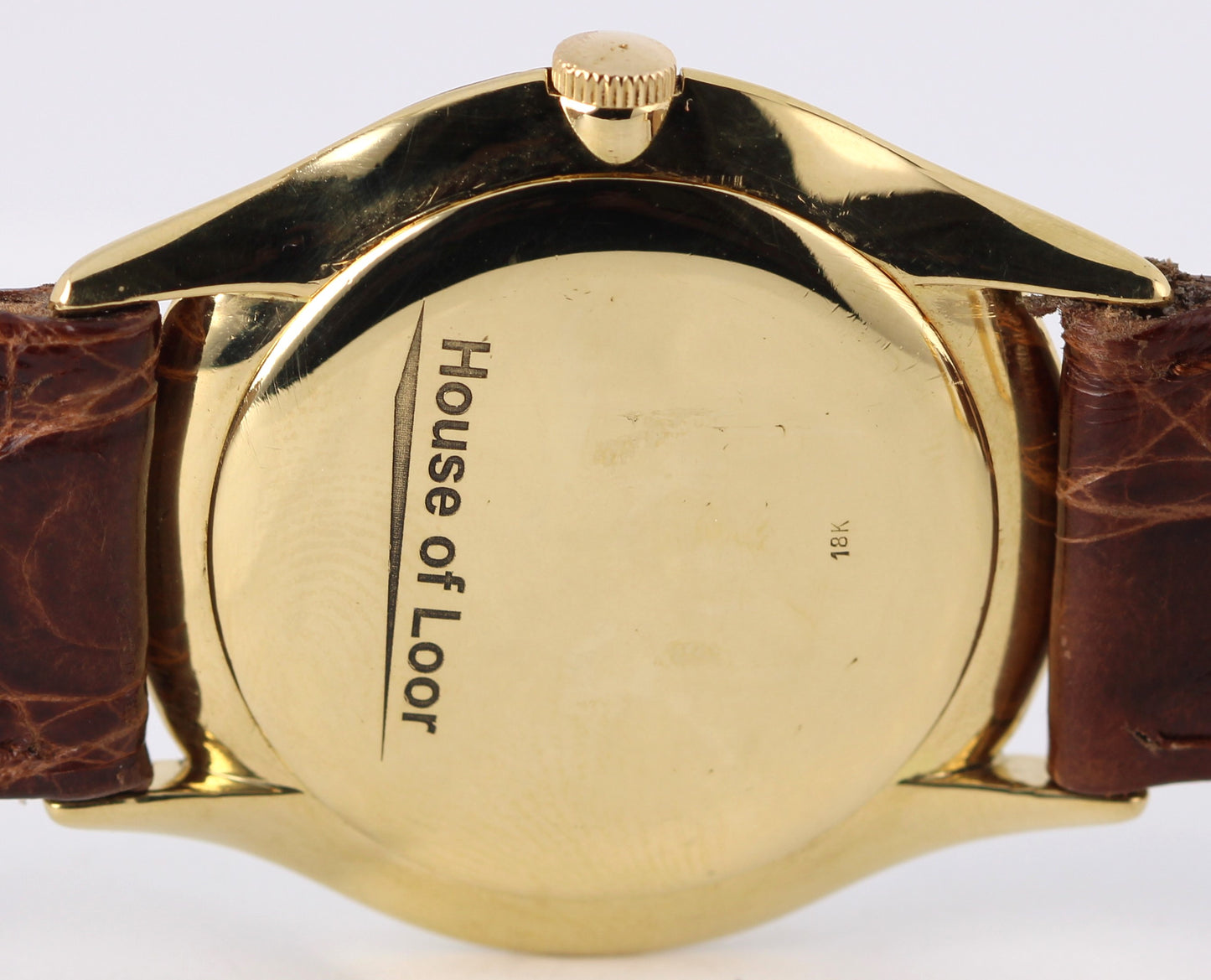 VINTAGE Patek Philippe Calatrava 18k Yellow Gold Silver 33mm 2507 Leather Watch