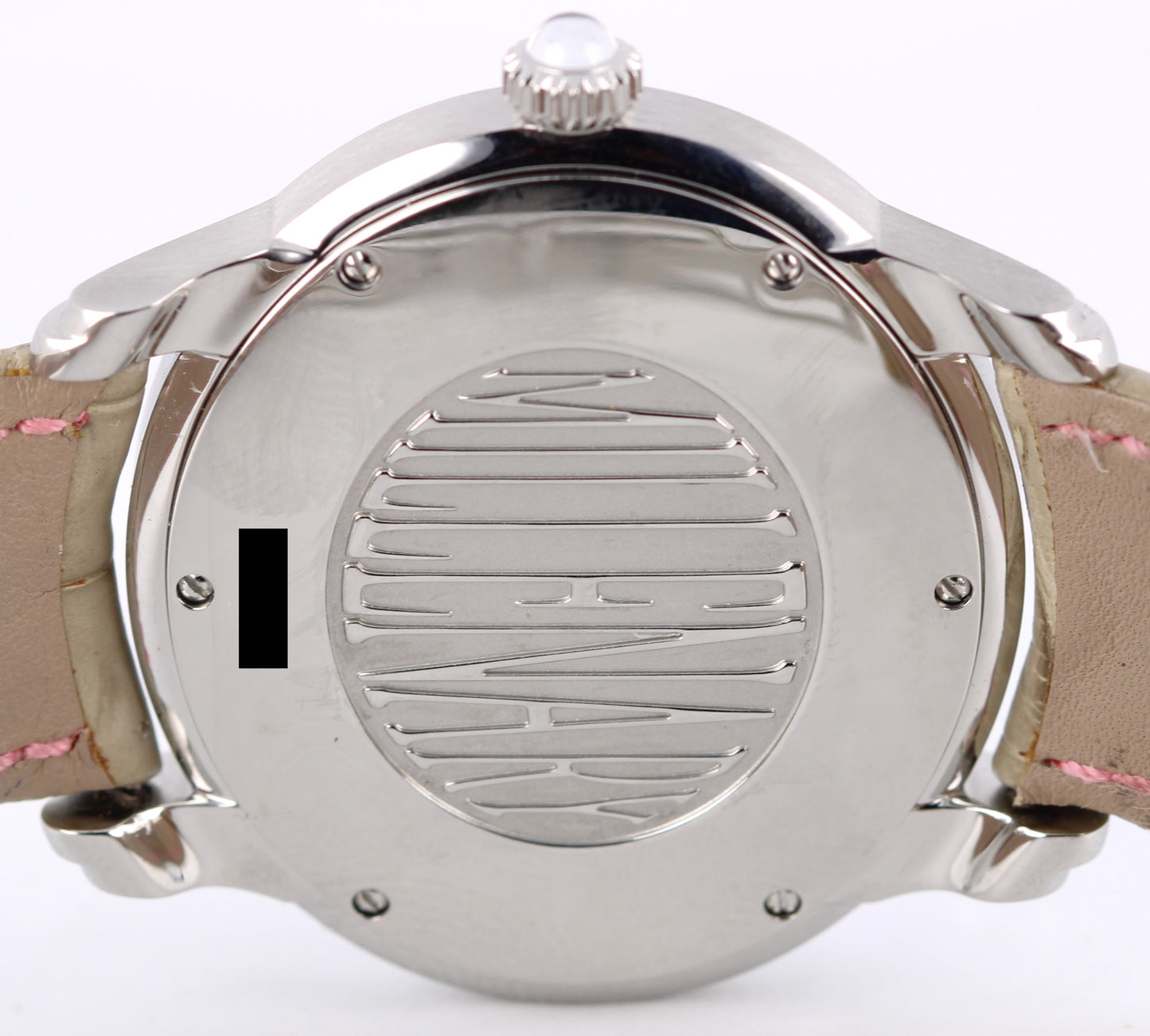 Audemars Piguet Millenary DIAMOND Steel Silver Pink 39.5mm 77301ST Leather Watch