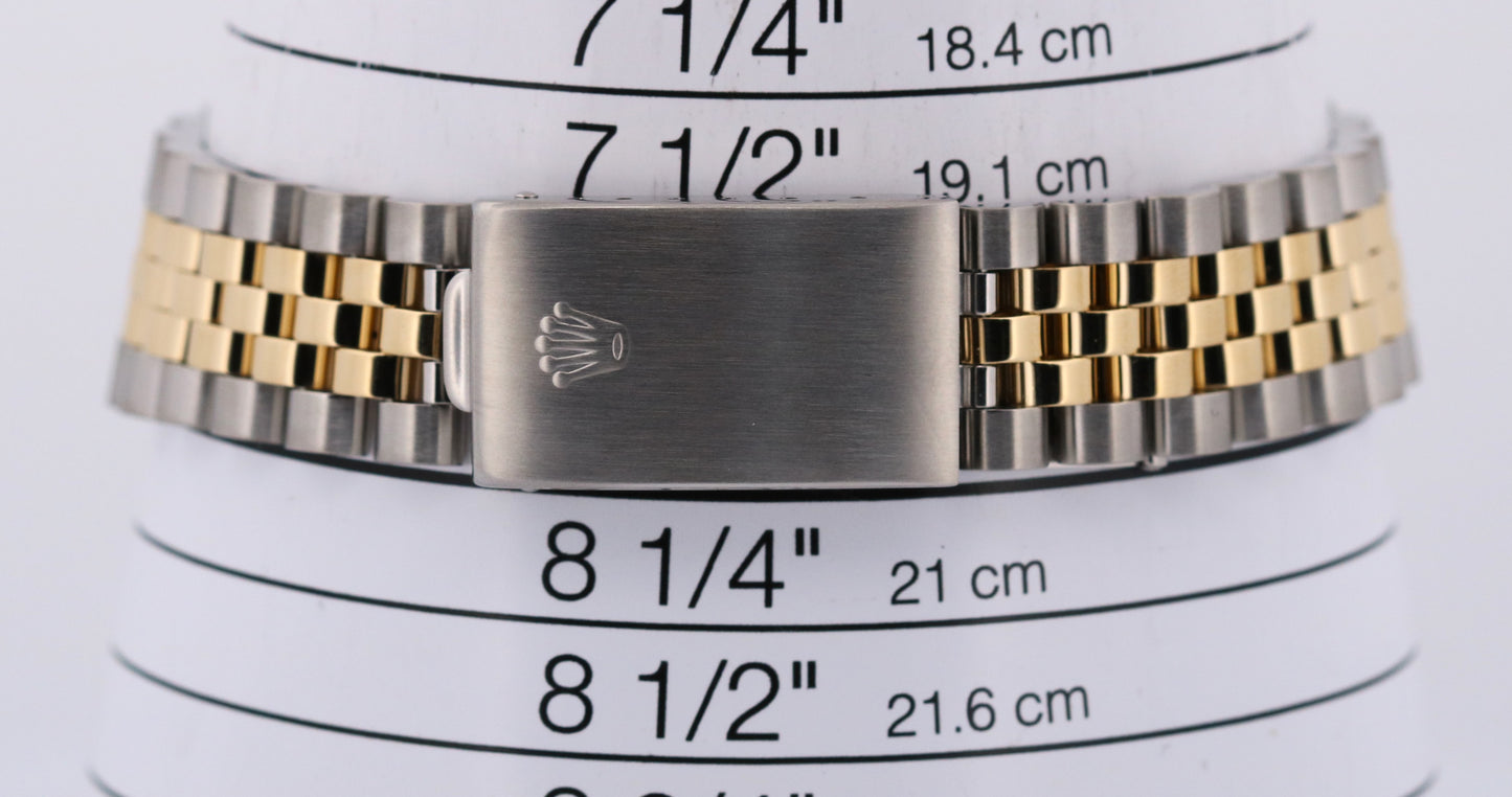 Rolex DateJust 36mm FACTORY CHAMPAGNE DIAMOND 18K Gold JUBILEE Steel 16233 Watch