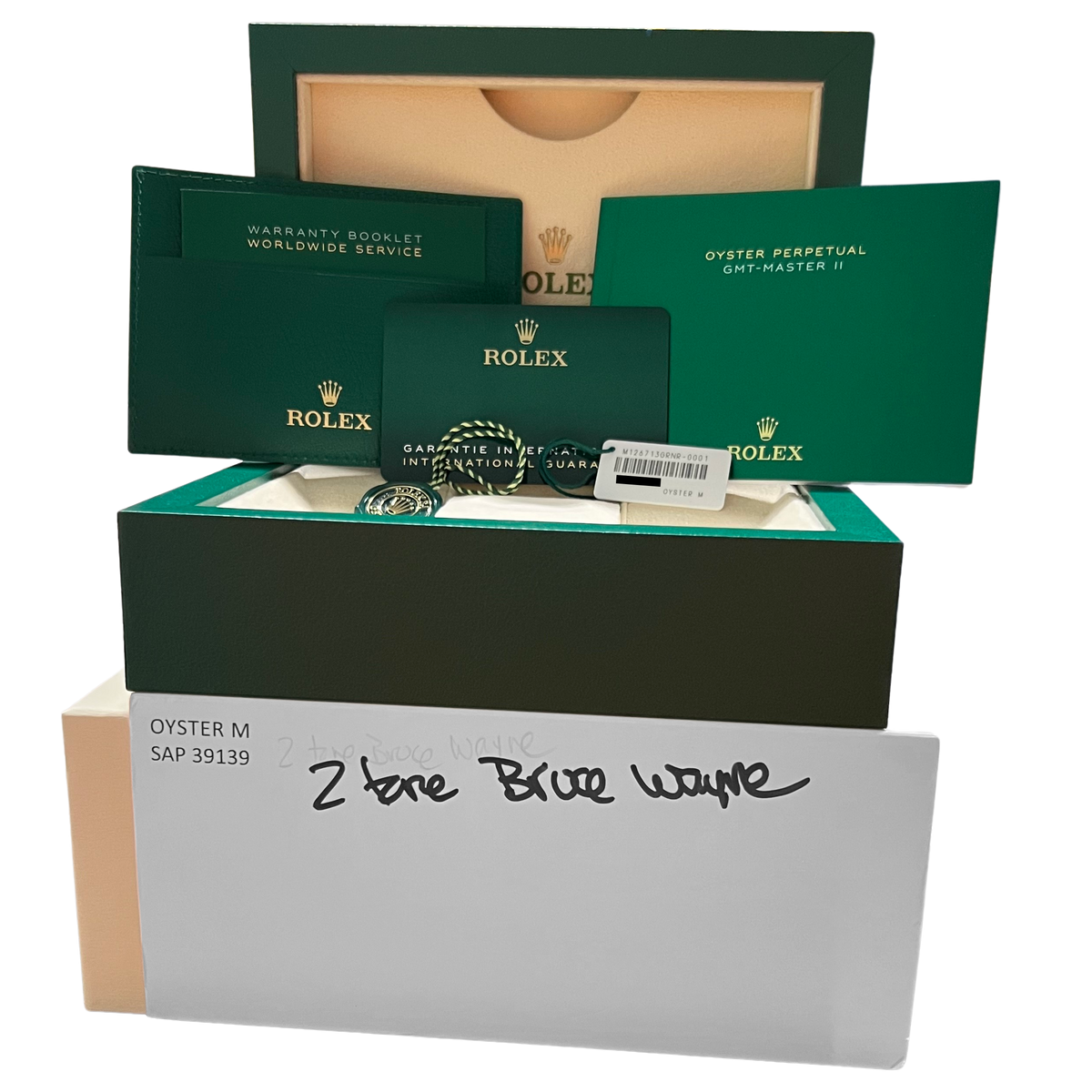 NOS 2024 Rolex GMT-Master II 126713 GRNR Black Two-Tone 40mm Watch Box Papers
