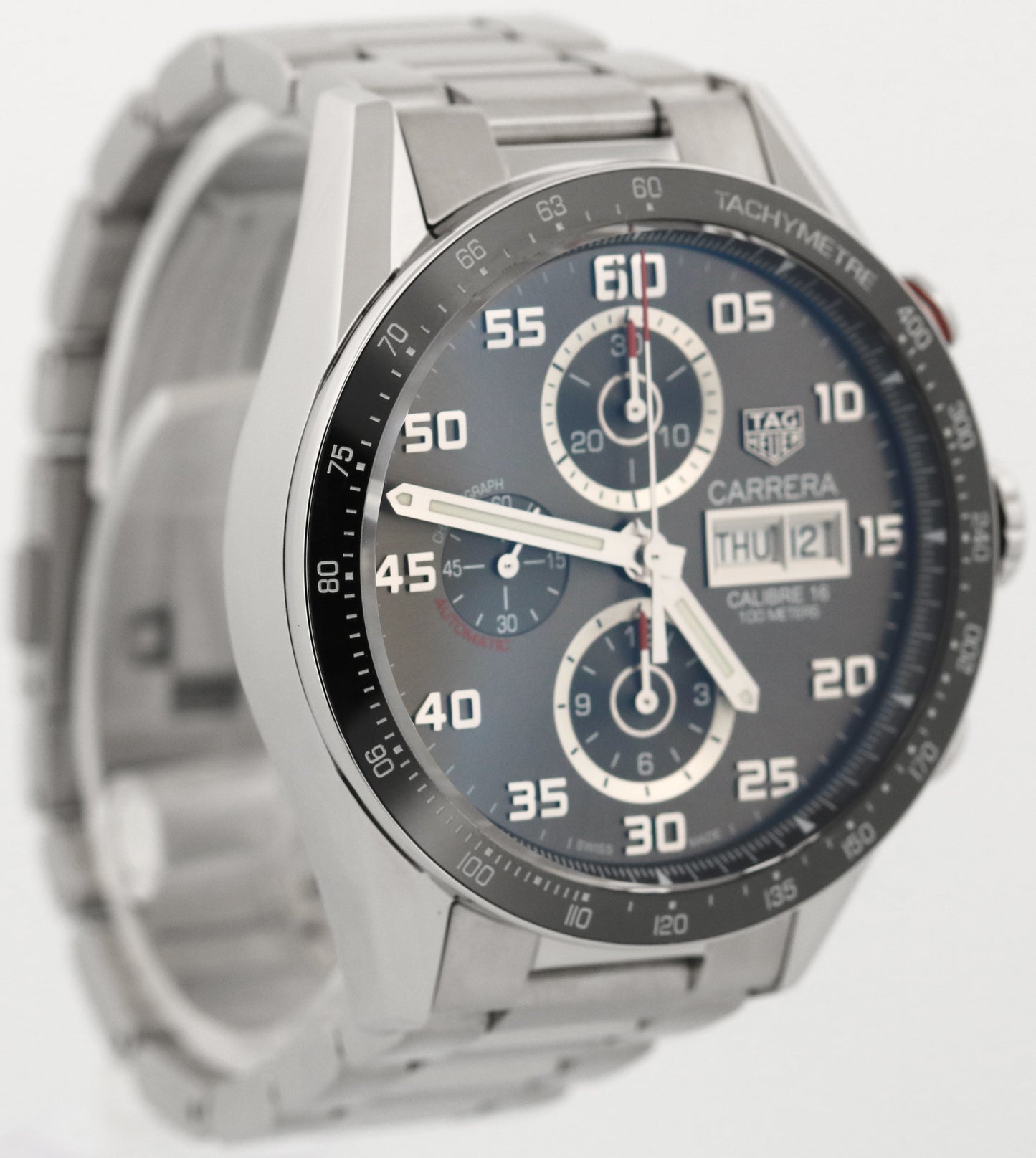 TAG Heuer Carrera Calibre 16 RHODIUM 43mm Automatic Chronograph CV2A1U.BA0738