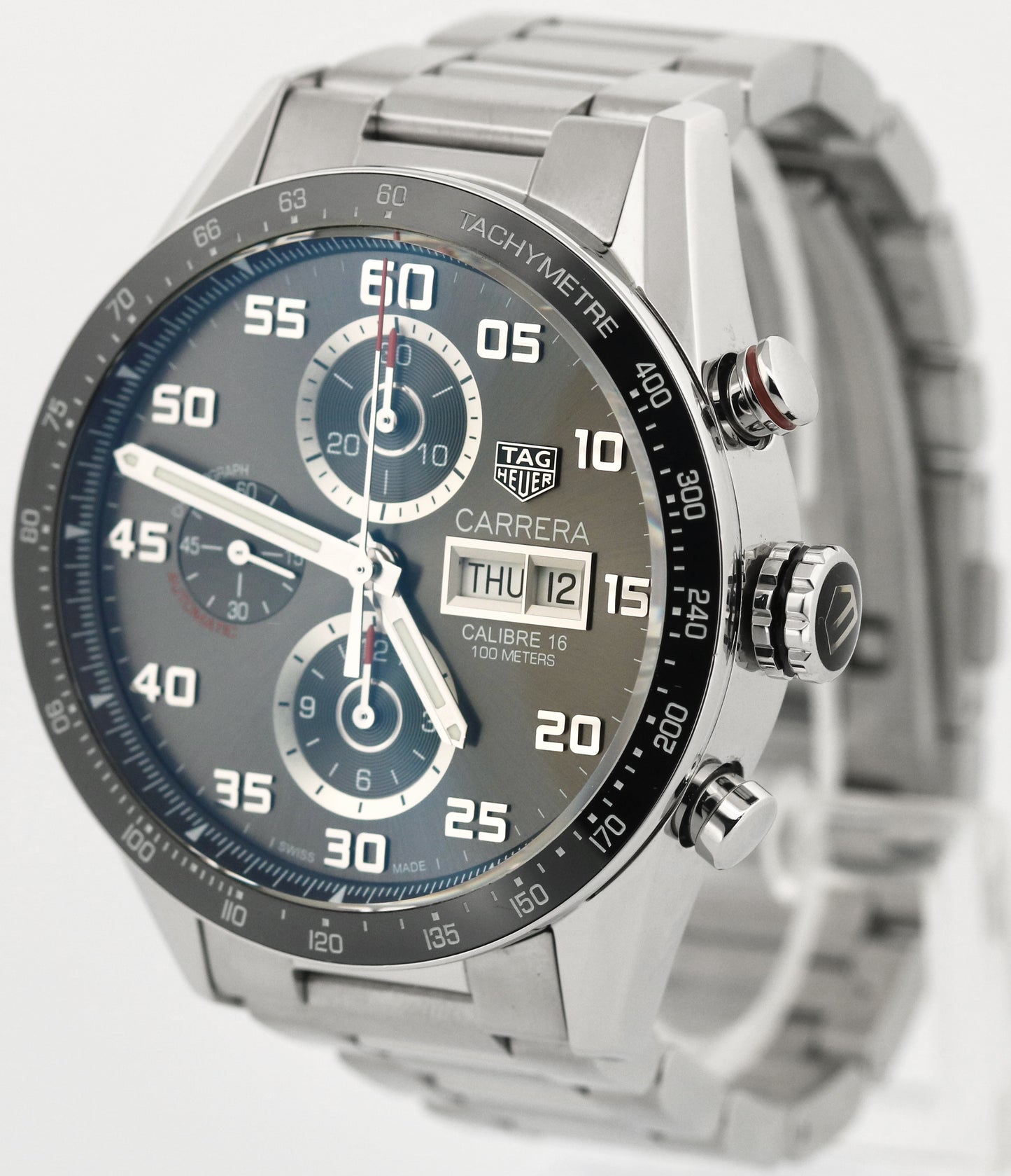 TAG Heuer Carrera Calibre 16 RHODIUM 43mm Automatic Chronograph CV2A1U.BA0738