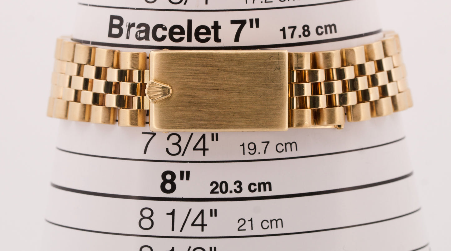 VINTAGE 1988 Rolex Oyster Perpetual Date 34mm CHAMPAGNE 14K Gold Fluted 15037