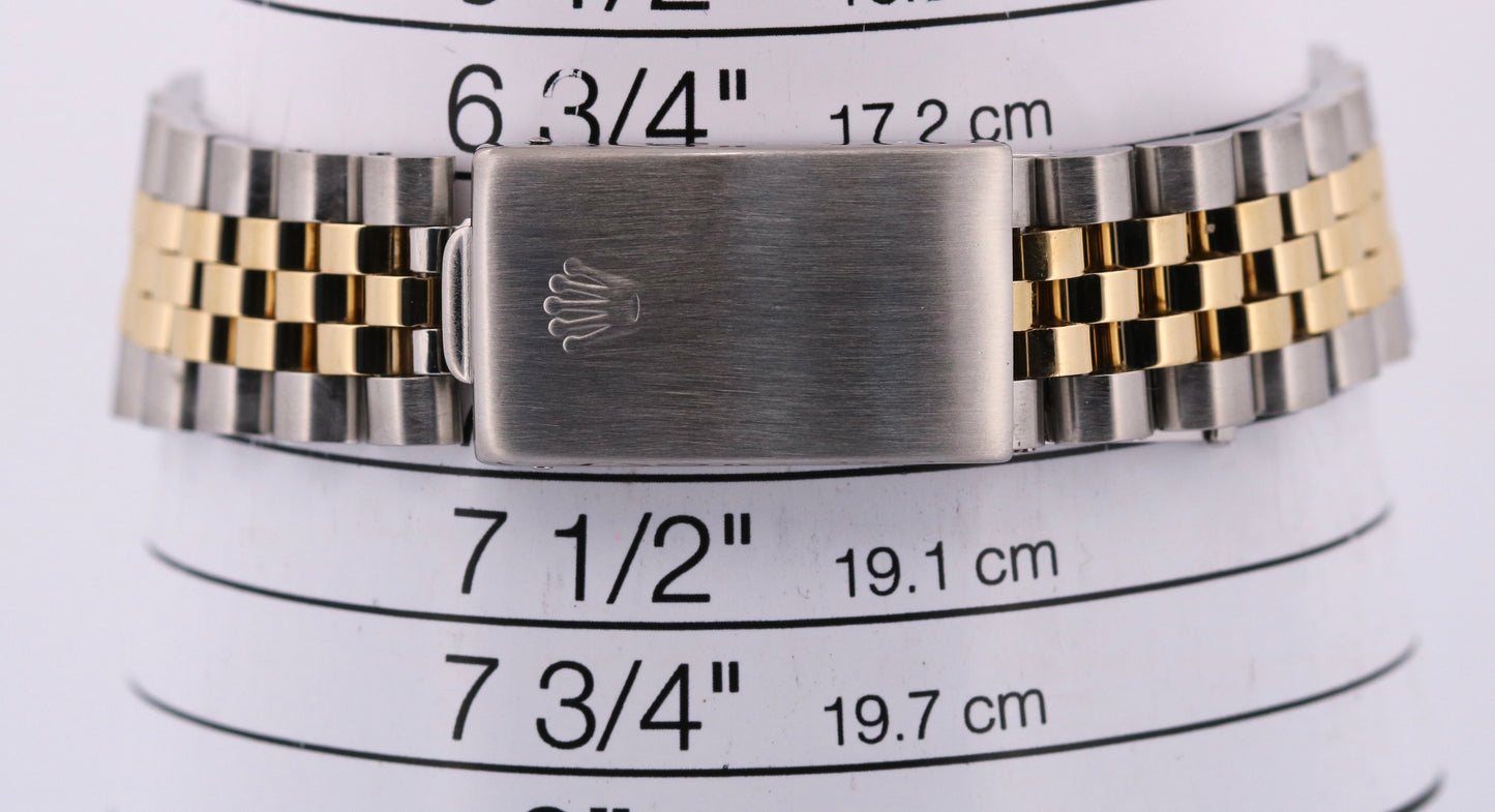 1993 Rolex DateJust 36mm CHAMPAGNE 18K Yellow Gold Stainless Steel JUBILEE 16233