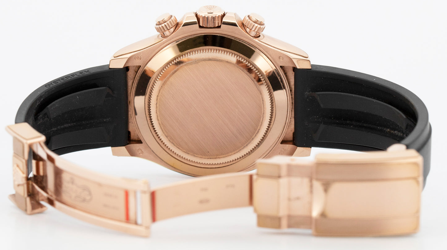 FACTORY BAGUETTE Rolex Daytona Cosmograph Oysterflex 18K ROSE Gold 40mm 116515