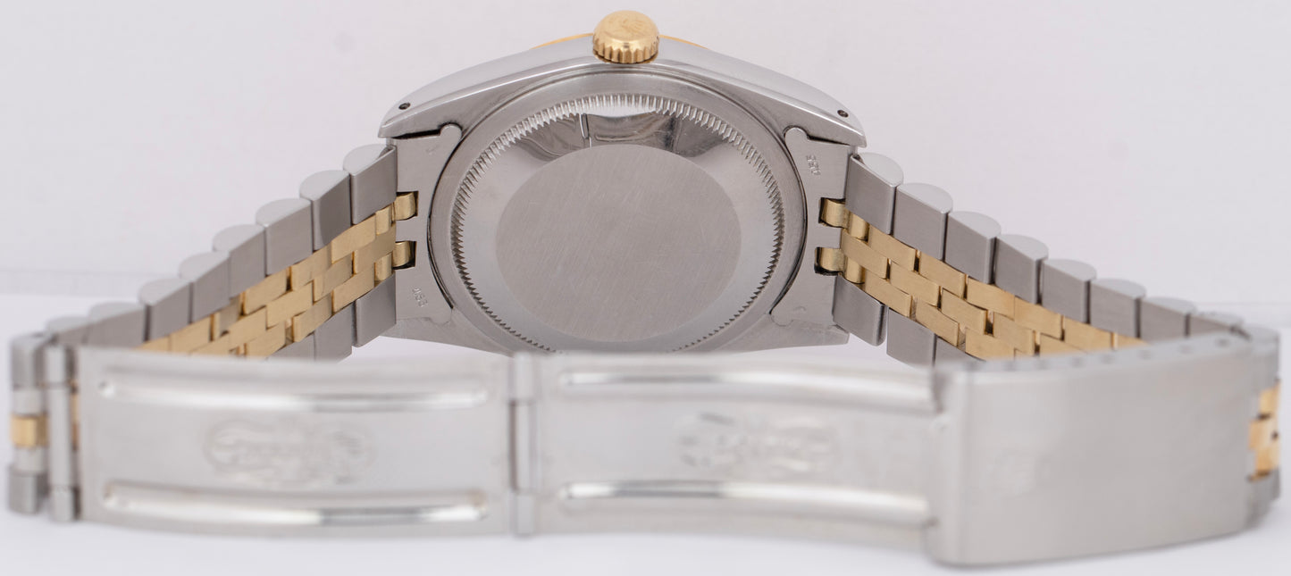 Rolex DateJust 36mm Champagne Dial Stainless Steel 18K Yellow Gold 16233 Watch