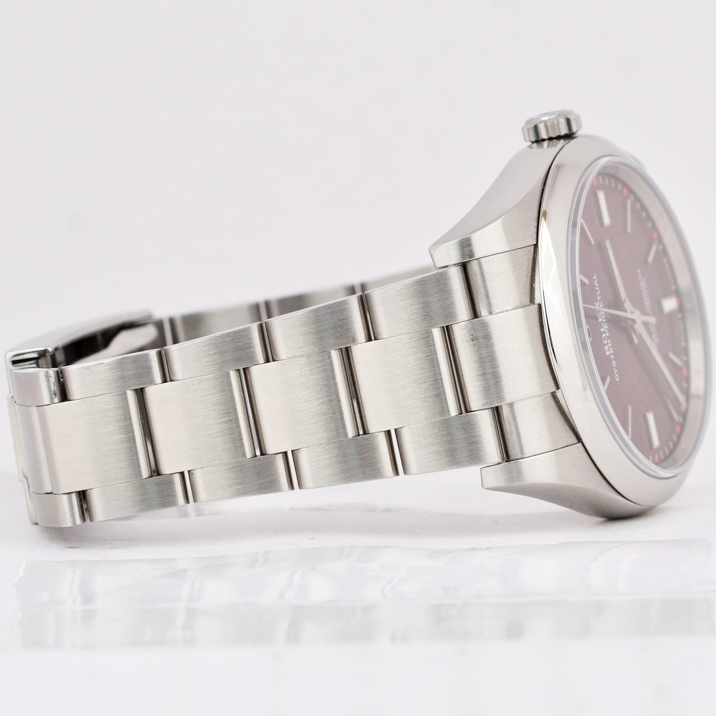 Rolex Oyster Perpetual 39mm GRAPE Purple Stainless Steel Oyster Watch 114300