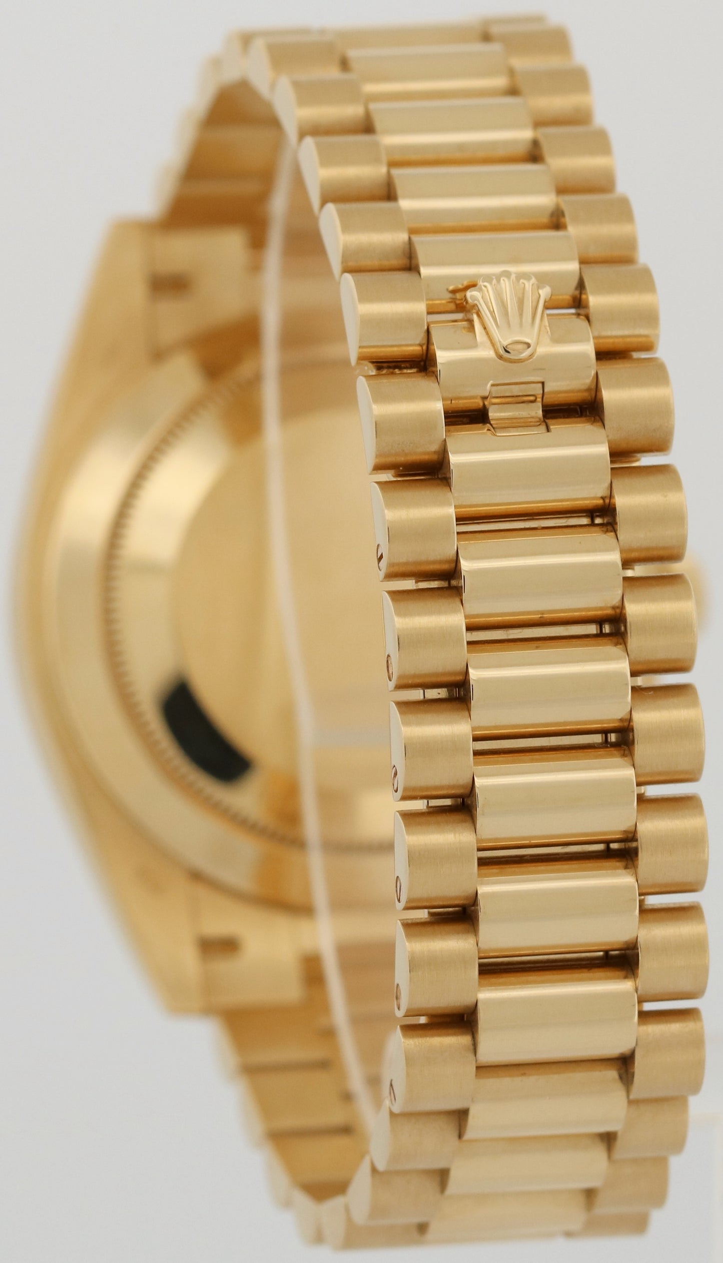 PAPERS Rolex Day-Date President 40mm SILVER ROMAN 18K Yellow Gold 228238 BOX