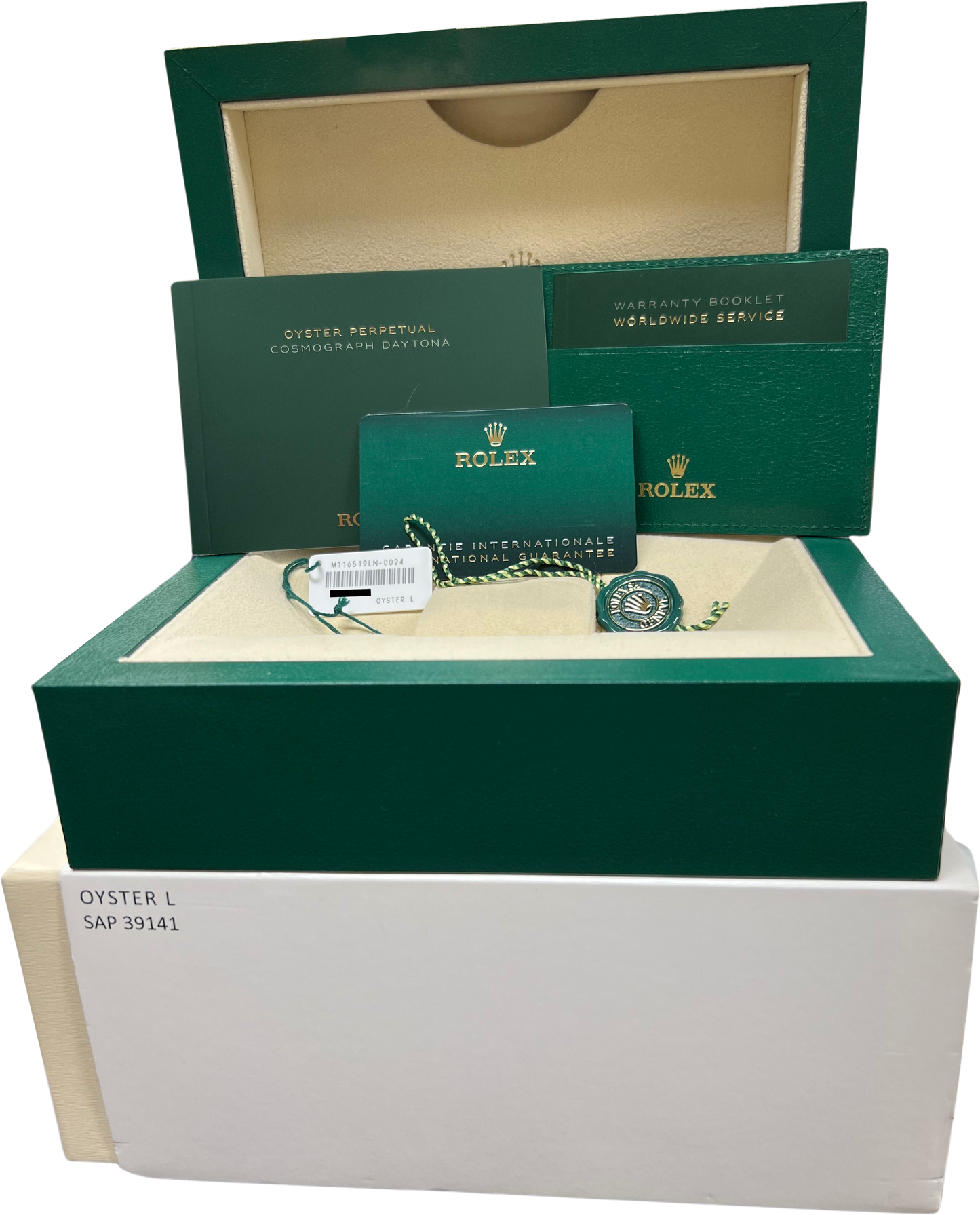 NEW STICKERED 2022 PAPERS Rolex Daytona White Gold Silver 40mm 116519 LN B+P