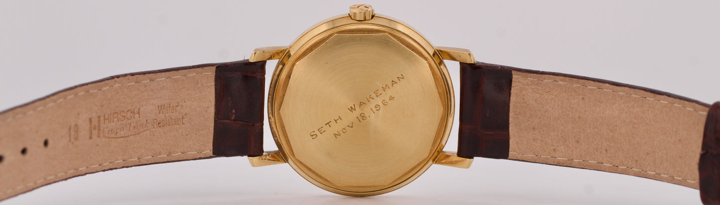 VINTAGE Patek Philippe Calatrava 36mm SILVER Automatic 18K Gold Leather 3445