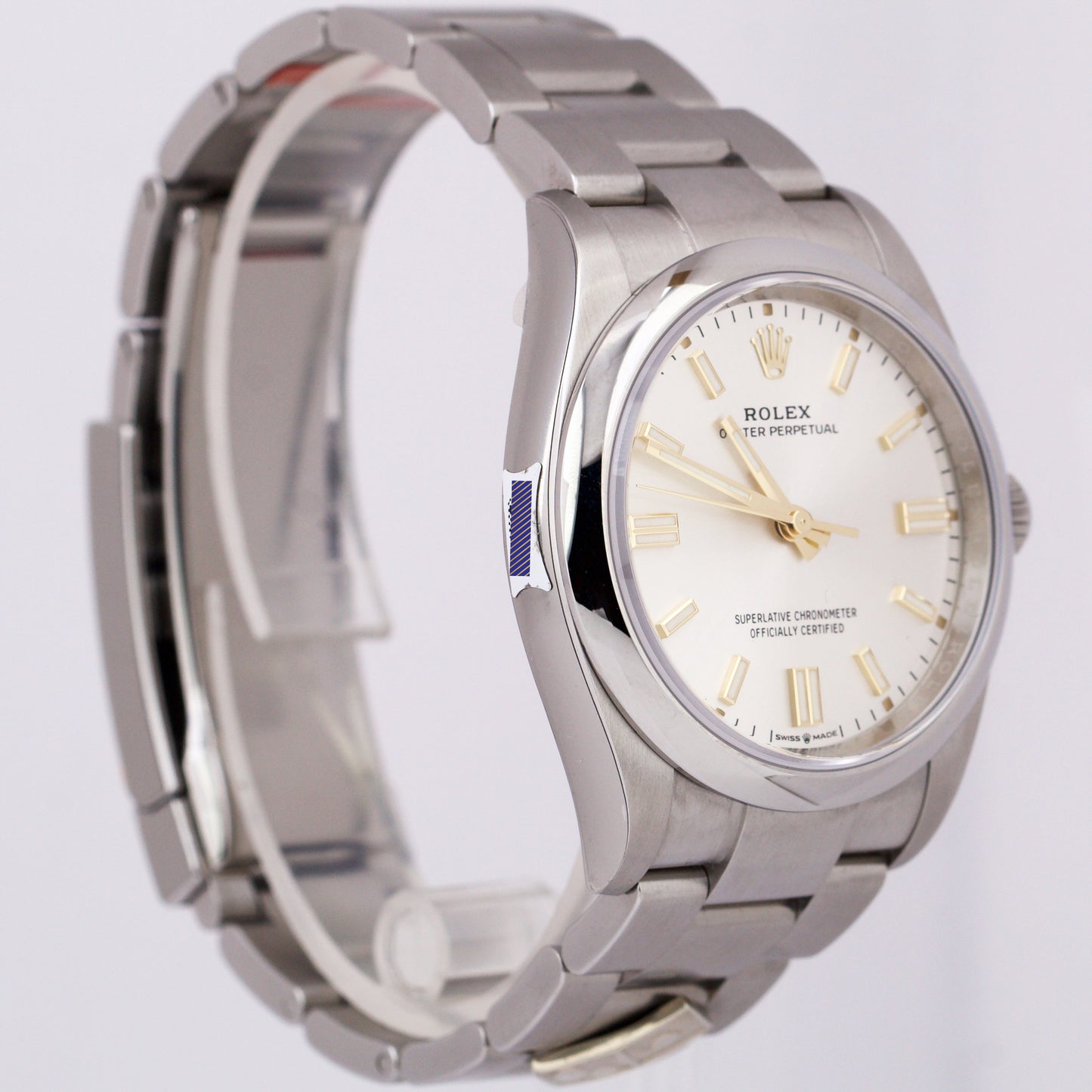 NEW STICKERED 2020 Rolex Oyster Perpetual 36mm Silver DOMINO Watch 126000 B+P