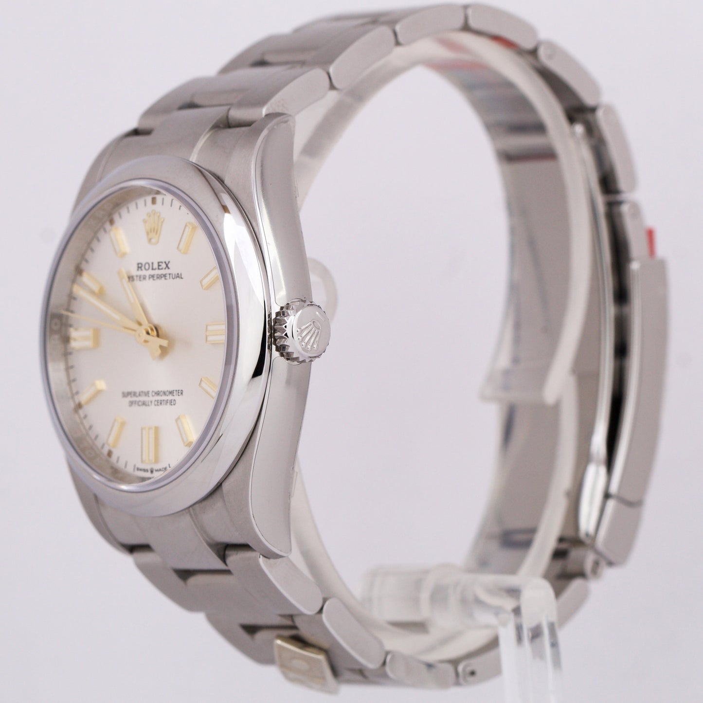 NEW STICKERED 2020 Rolex Oyster Perpetual 36mm Silver DOMINO Watch 126000 B+P