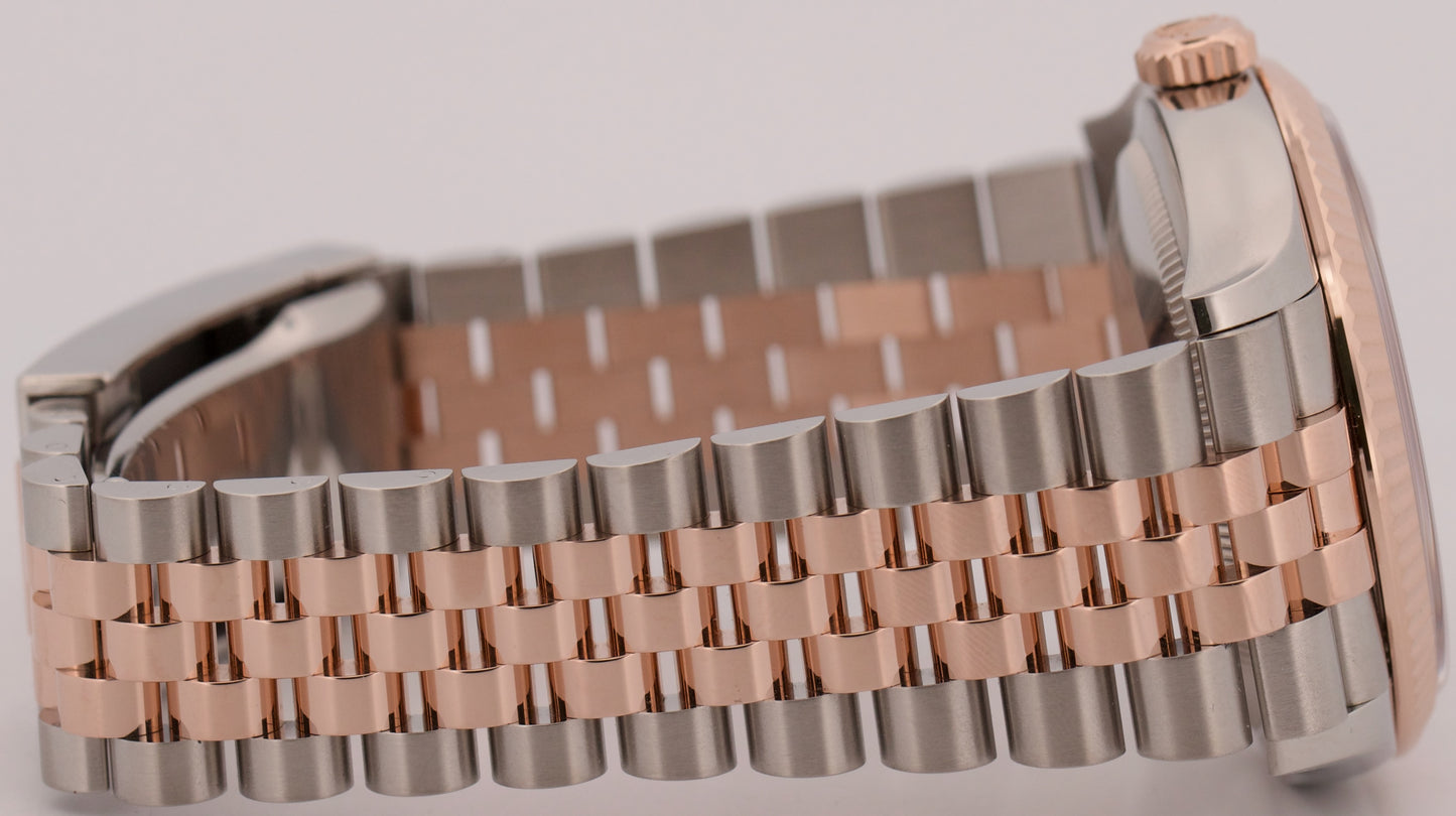 2026 PAPERS Rolex DateJust RHODIUM 18K Rose Gold Steel JUBILEE 36mm 126231 BOX