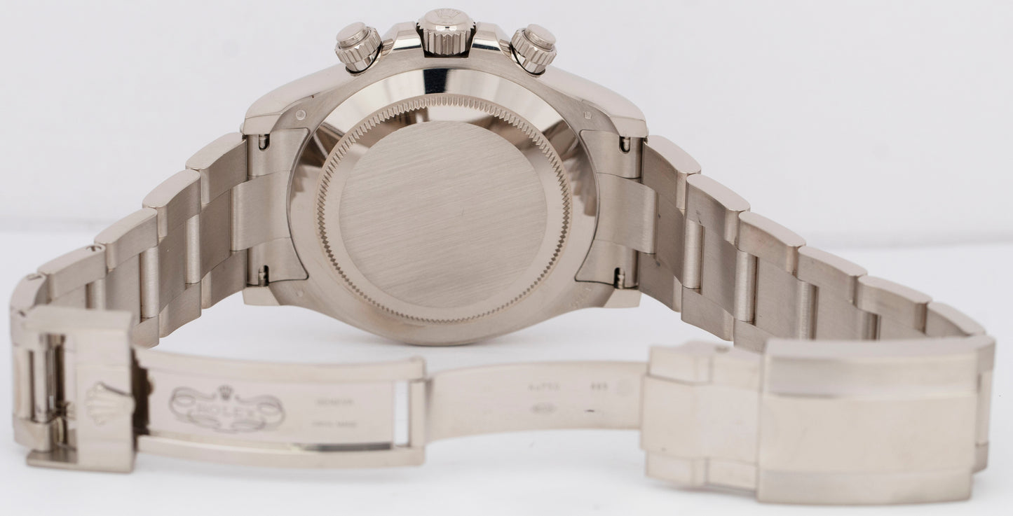 PAPERS Rolex Daytona Cosmograph Blue 18K White Gold Oyster Watch 116509 B+P