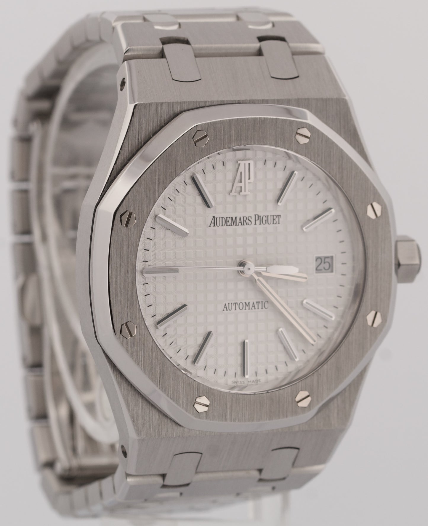 Audemars Piguet Royal Oak WHITE 39mm Stainless Steel Date Watch 15300ST