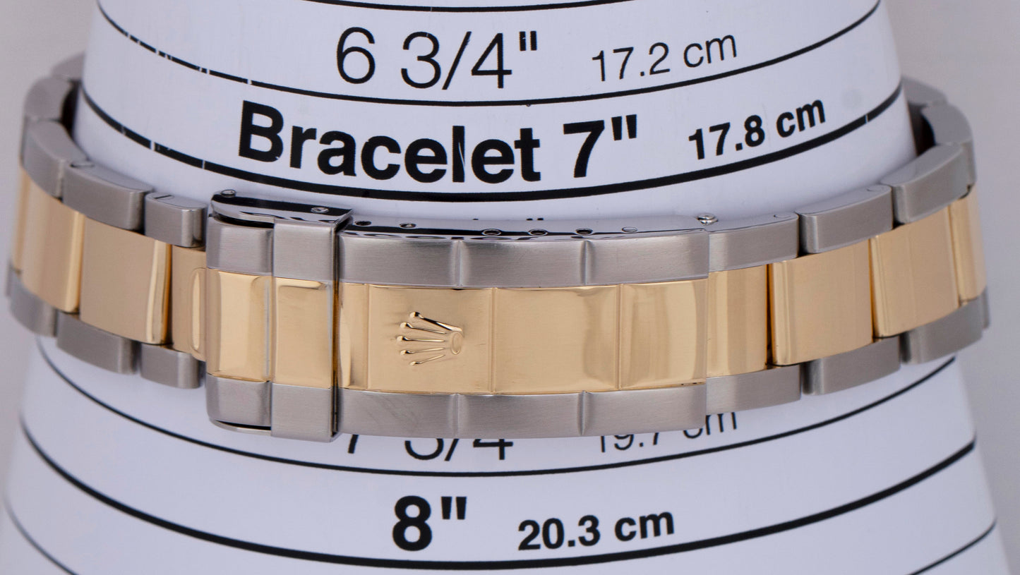 2008 PAPERS Rolex Submariner 40mm Black Two-Tone NO-HOLES Gold 16613 Watch BOX