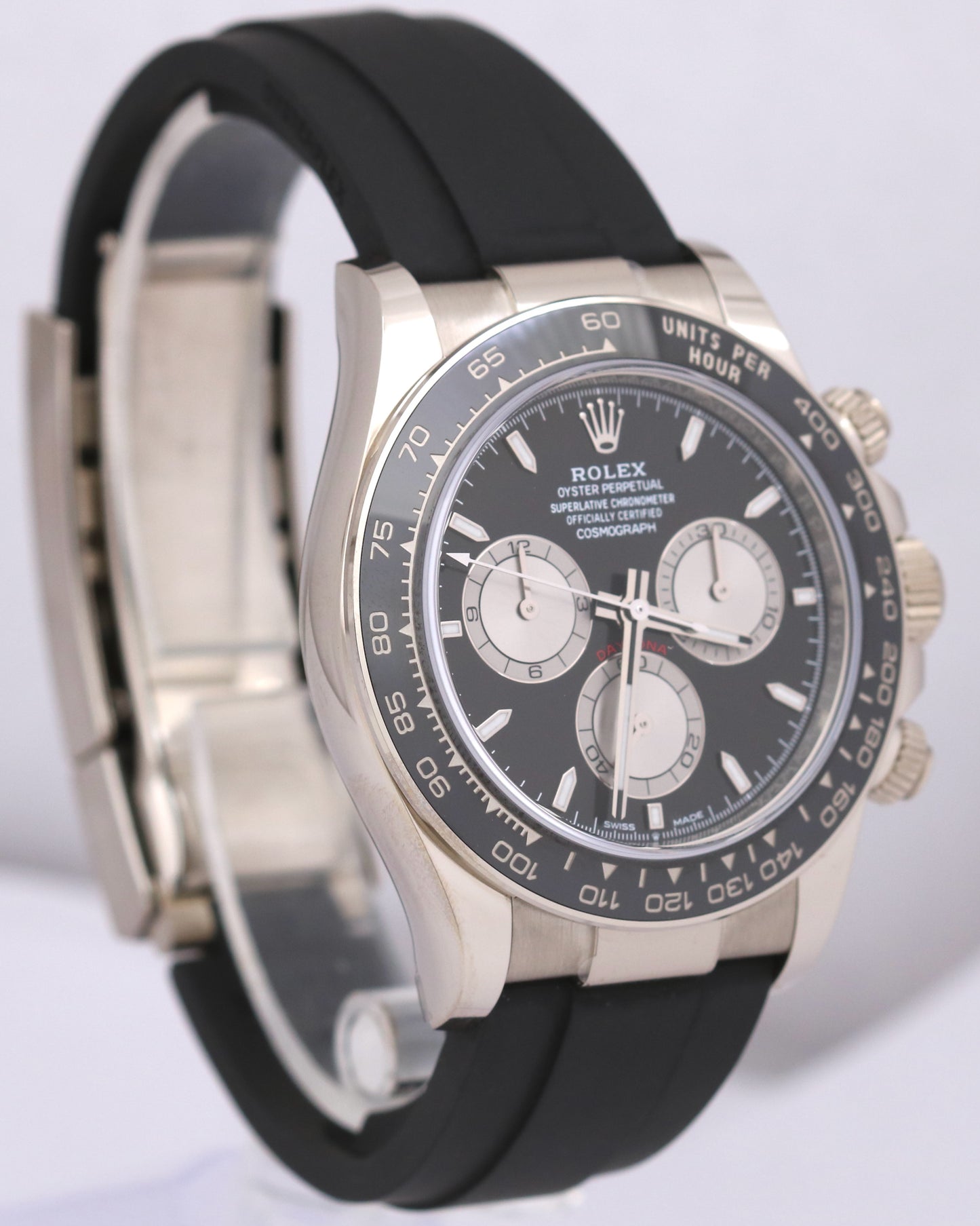 MINT 2024 Rolex Daytona BLACK 18K White Gold OYSTERFLEX 40mm 126519 LN Watch BOX