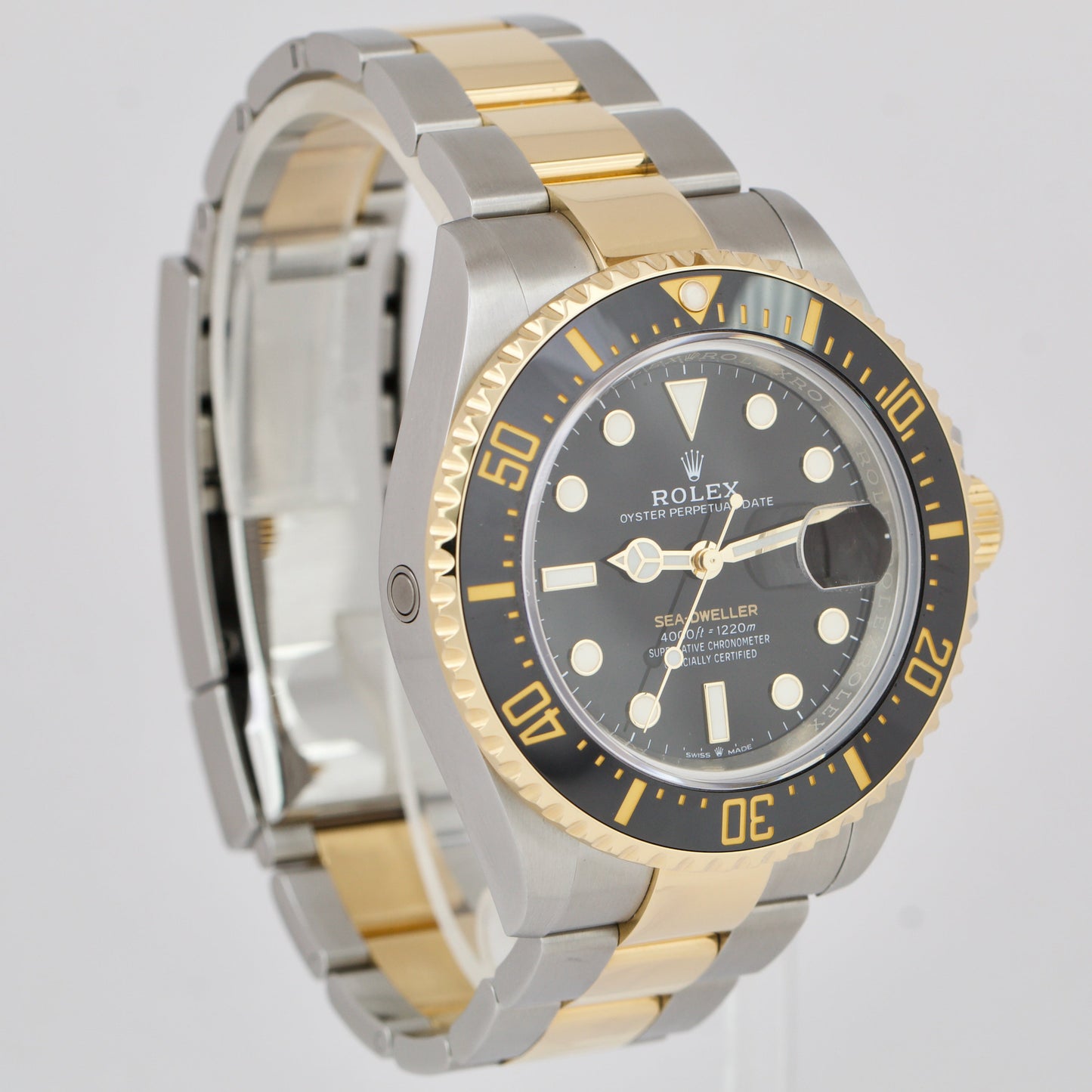 Rolex Sea-Dweller 43mm BLACK Two-Tone 18K Yellow Gold Stainless 126603 BOX
