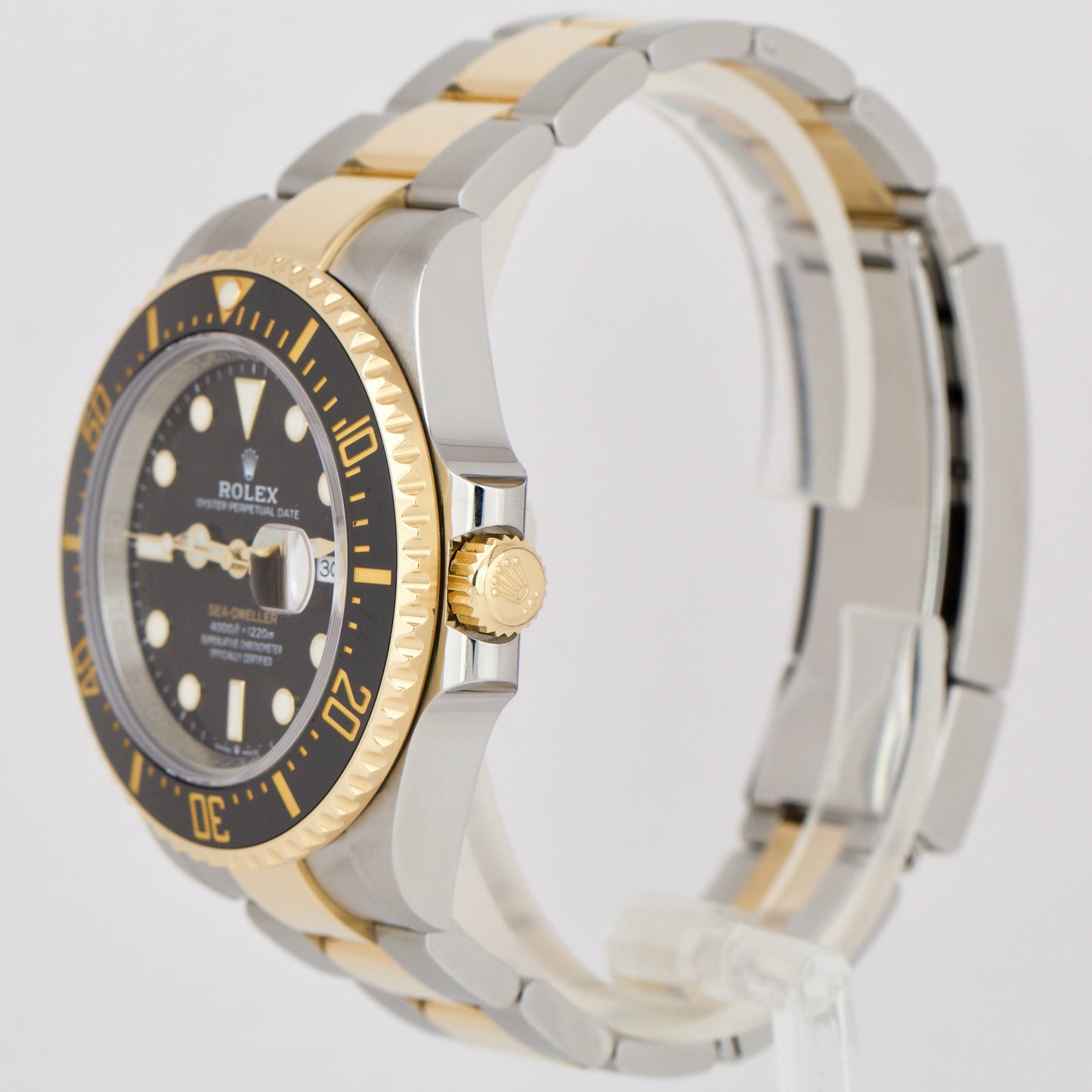 Rolex Sea-Dweller 43mm BLACK Two-Tone 18K Yellow Gold Stainless 126603 BOX