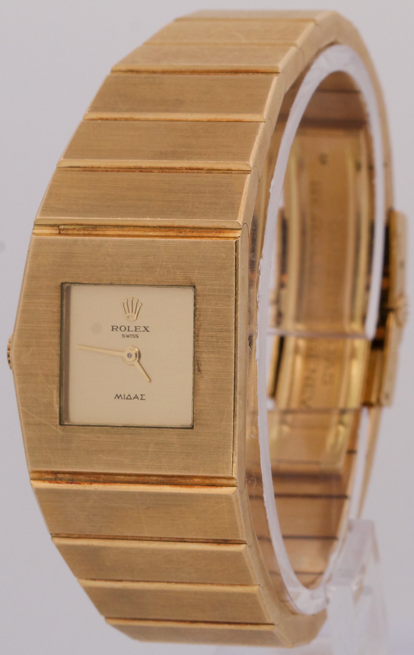 UNPOLISHED 1970 Ladies Rolex QUEEN MIDAS Champagne 18K Yellow Gold 24mm 3581