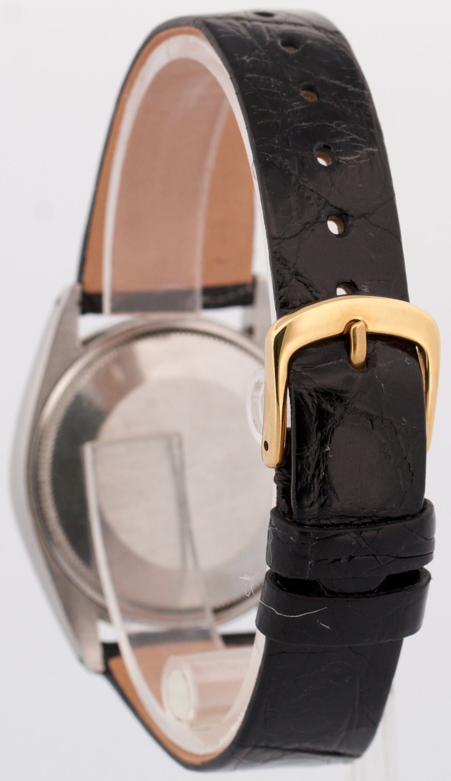 VINTAGE 1968 Rolex Oyster Perpetual SILVER 18K Yellow Gold Automatic 34mm 1003
