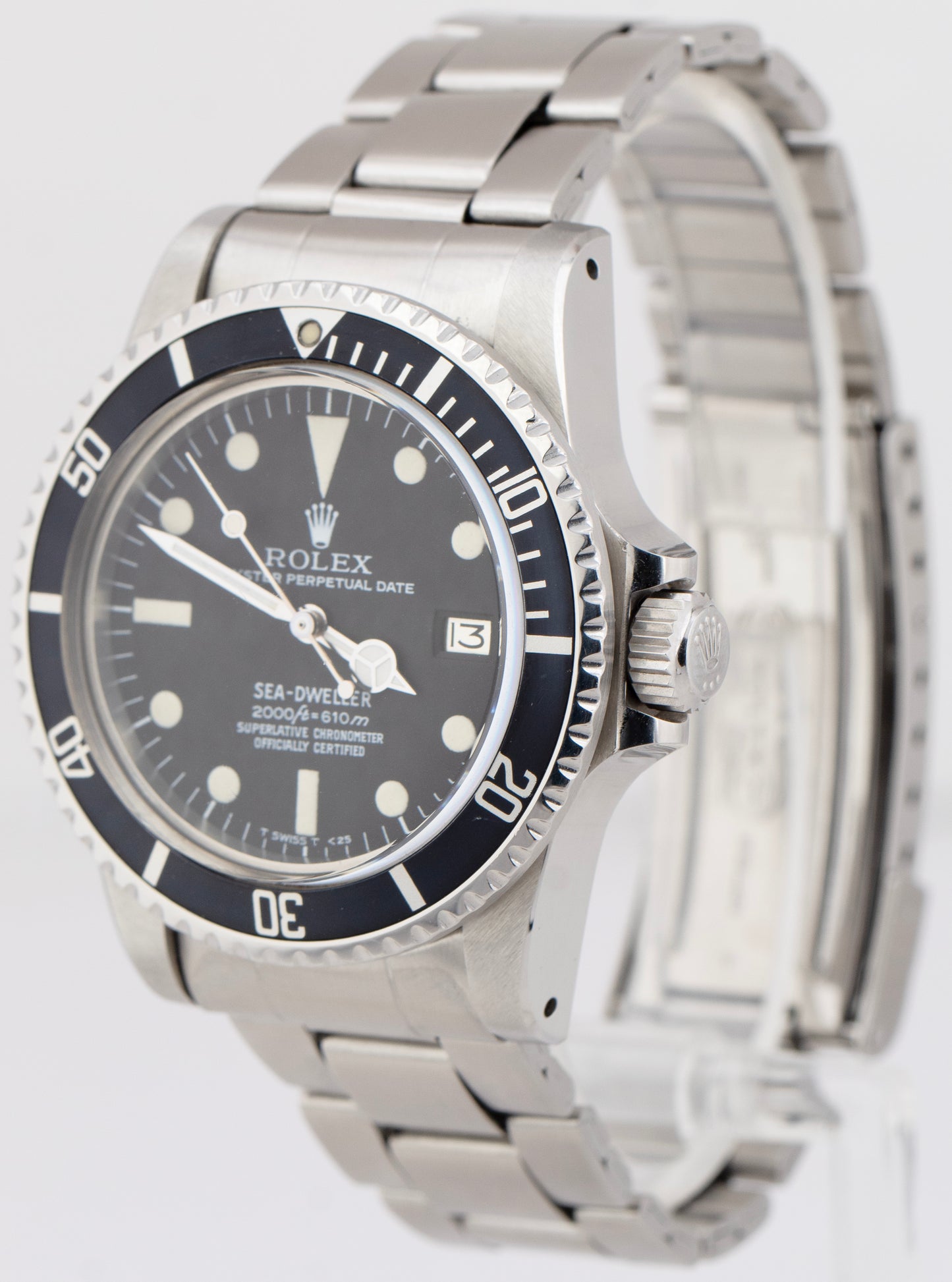 1978 PAPERS Rolex Sea-Dweller MK2 RAIL DIAL 40mm Stainless Steel Watch 1665 BOX
