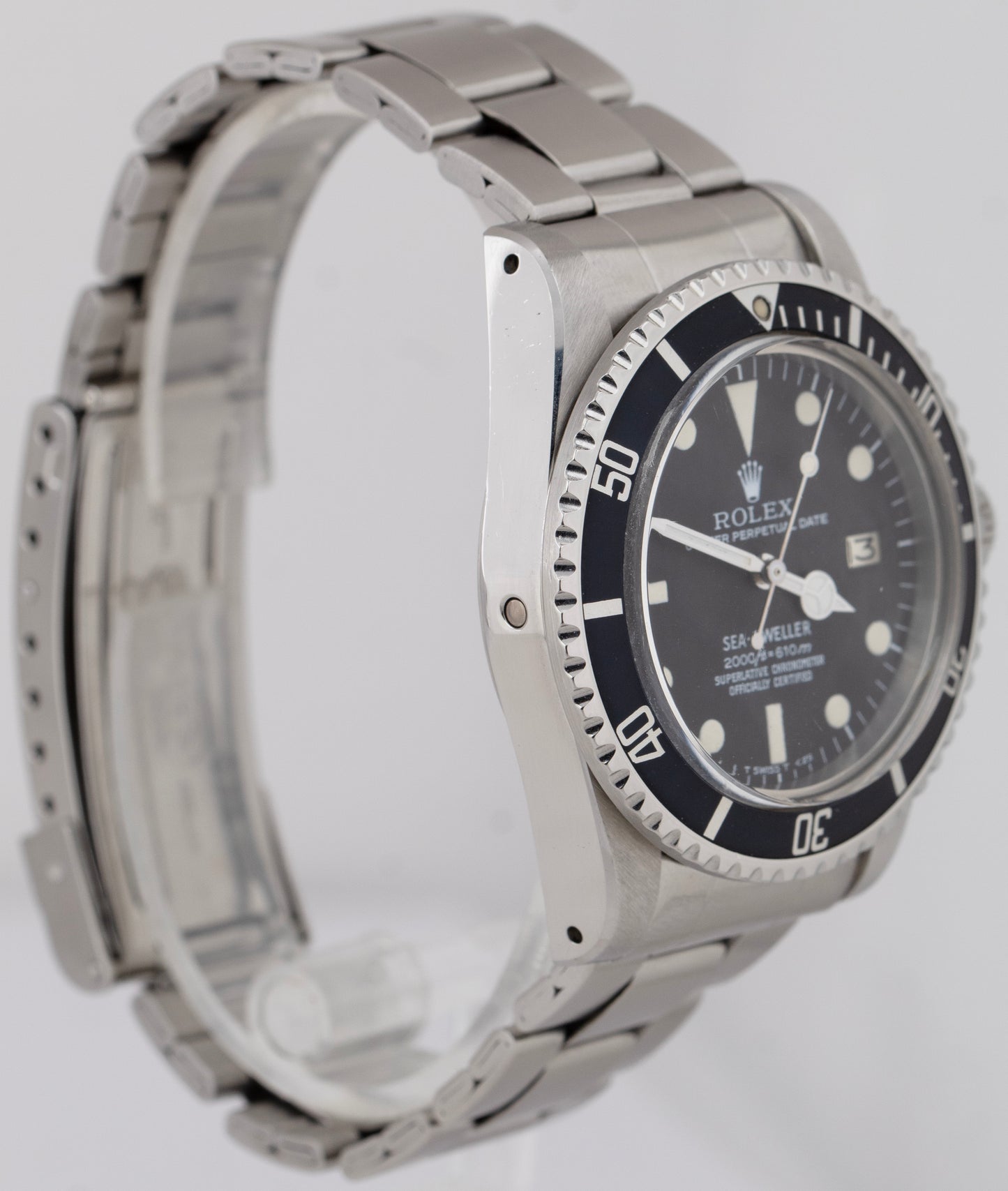 1978 PAPERS Rolex Sea-Dweller MK2 RAIL DIAL 40mm Stainless Steel Watch 1665 BOX